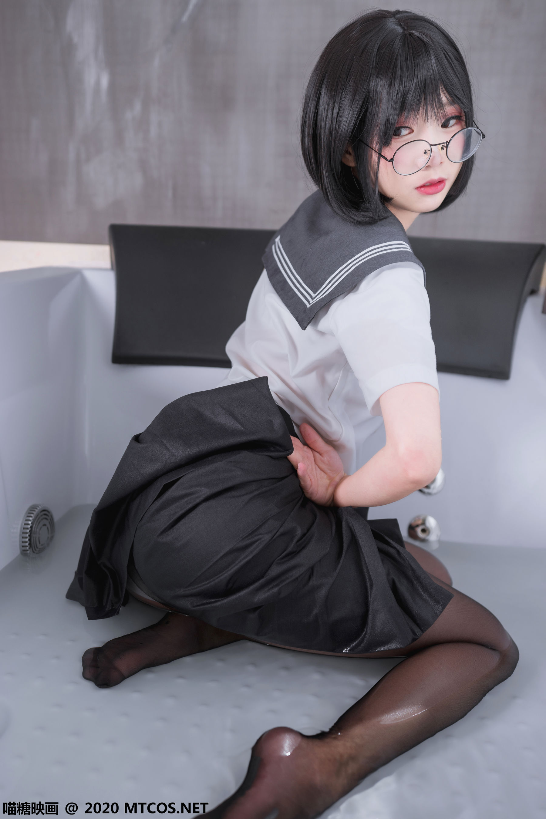 JKL.017 黑丝JK制服-图15