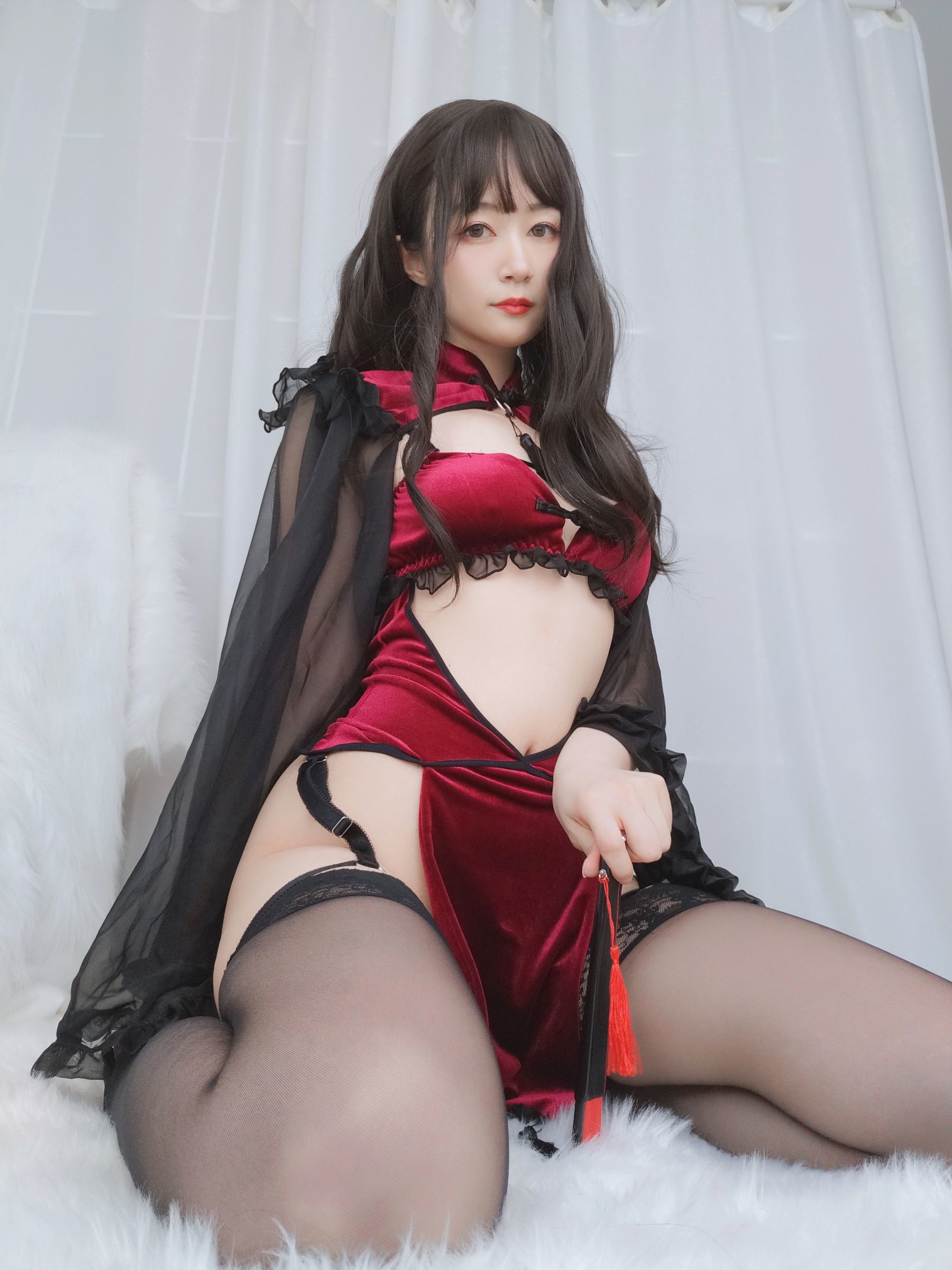 Coser小姐姐白银 - 红丝绒旗袍-图17