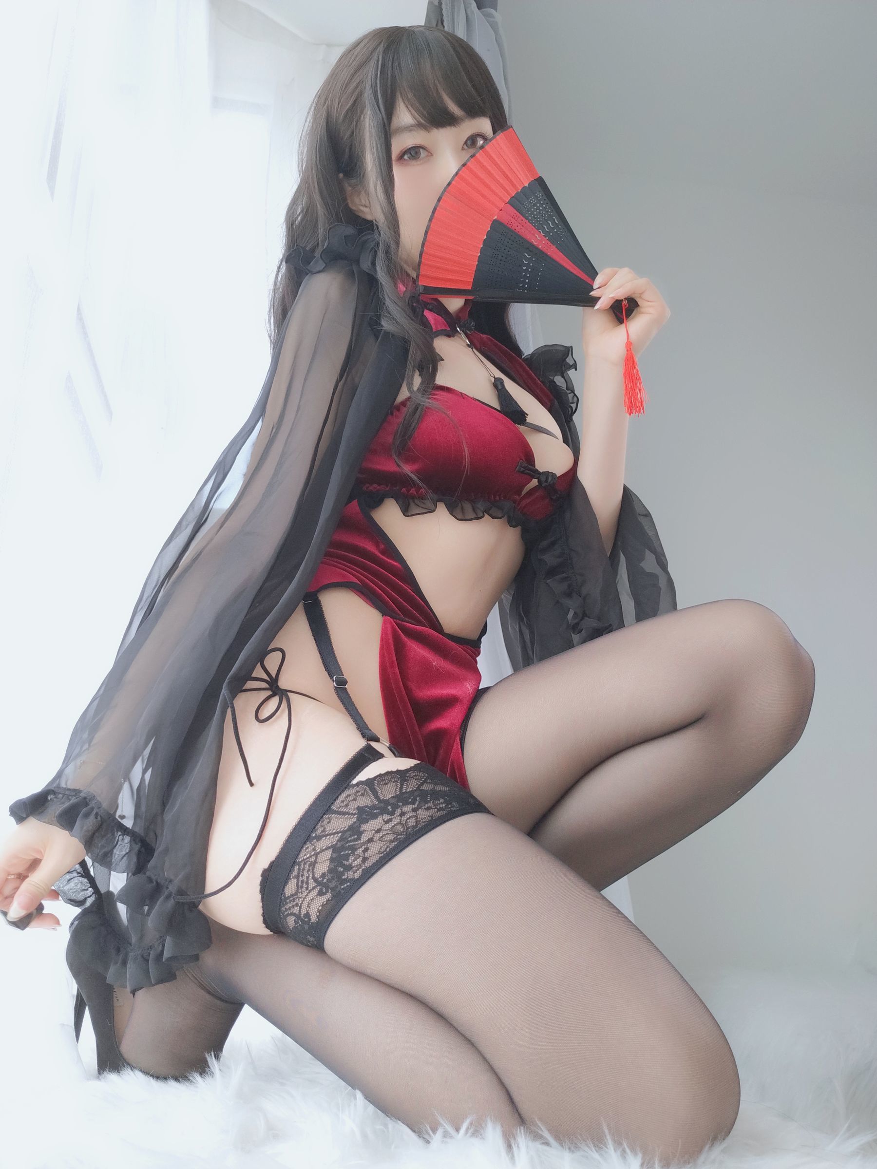 Coser小姐姐白银 - 红丝绒旗袍-图64