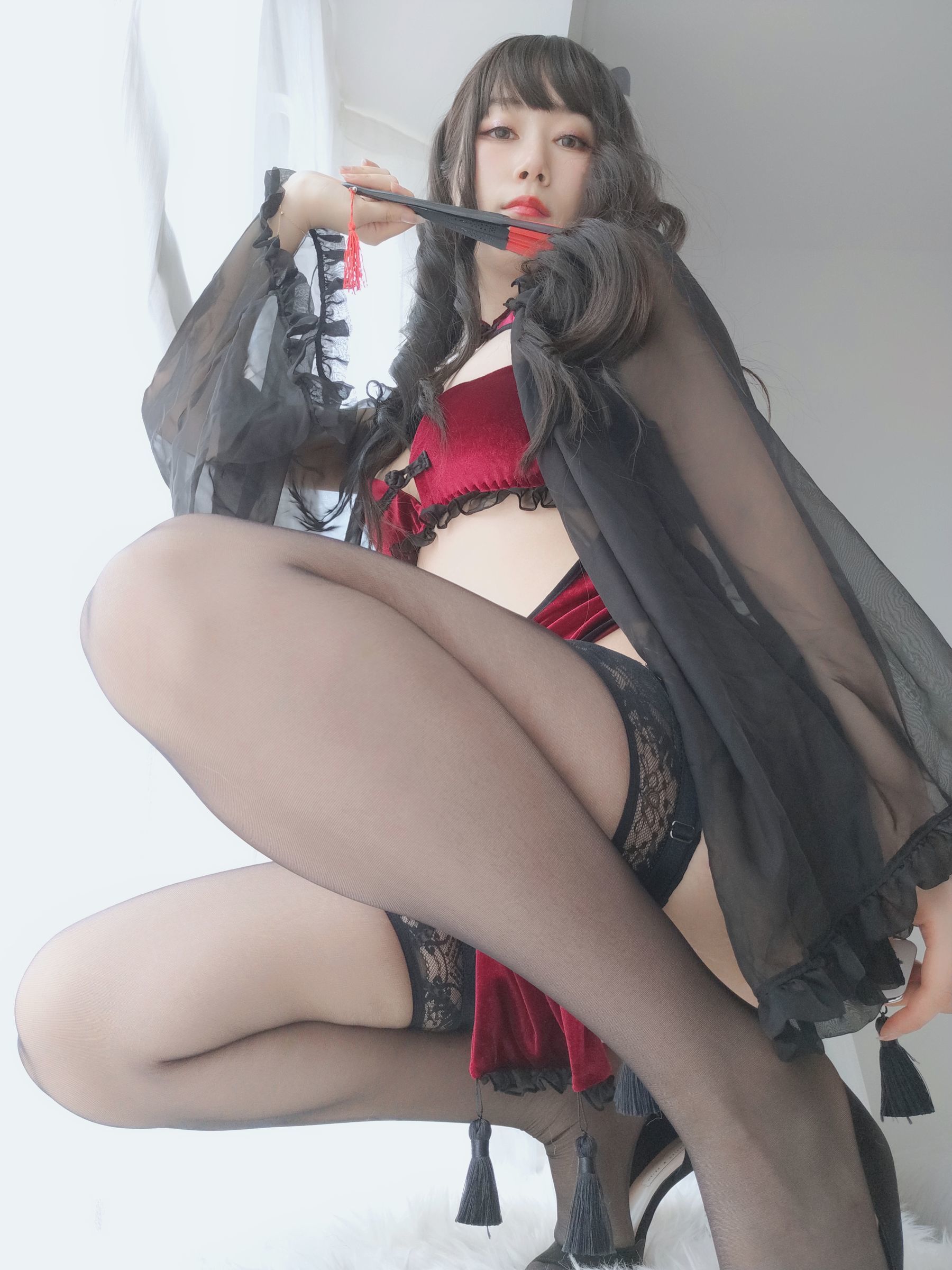 Coser小姐姐白银 - 红丝绒旗袍-图75