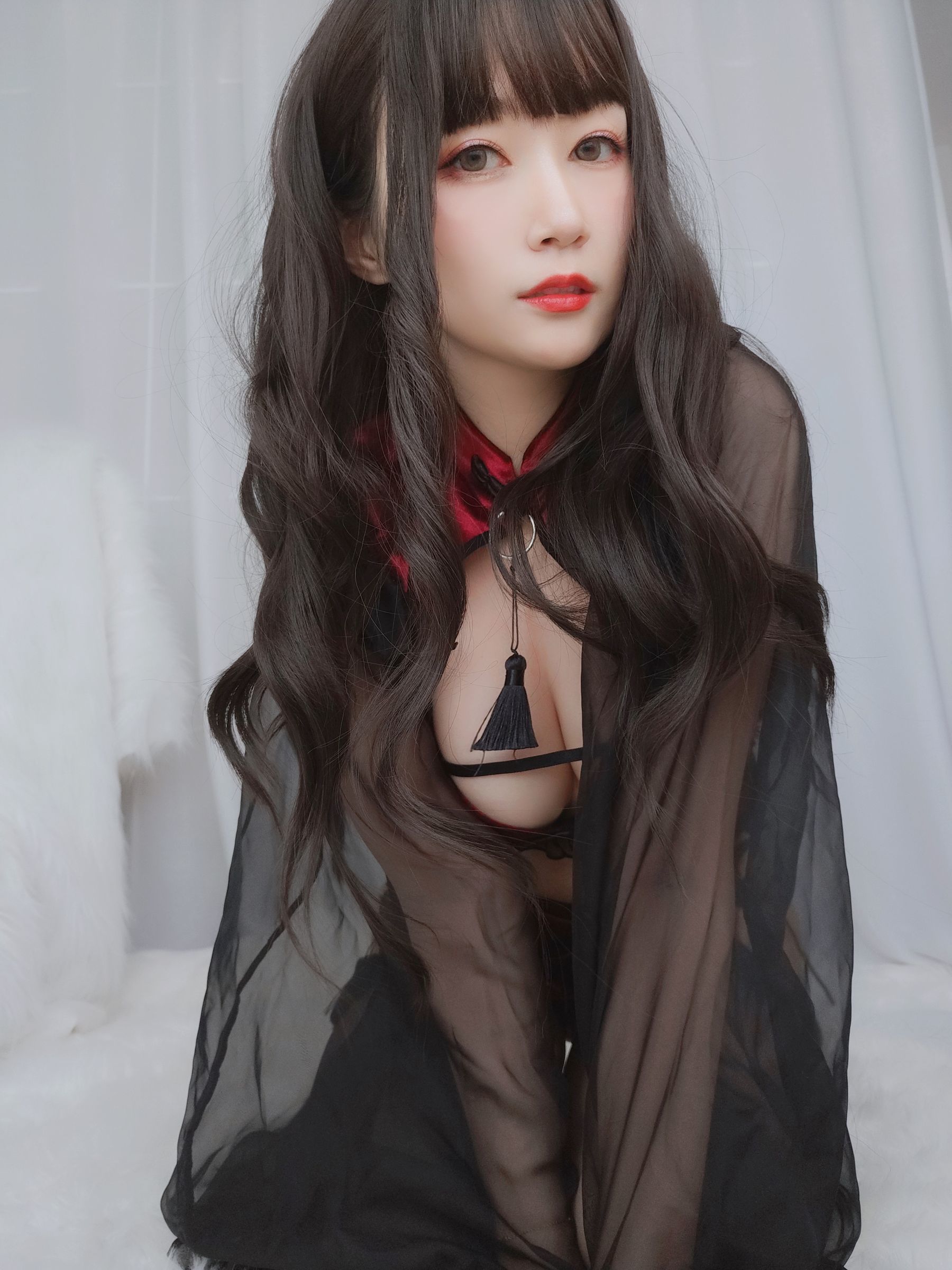 Coser小姐姐白银 - 红丝绒旗袍-图85
