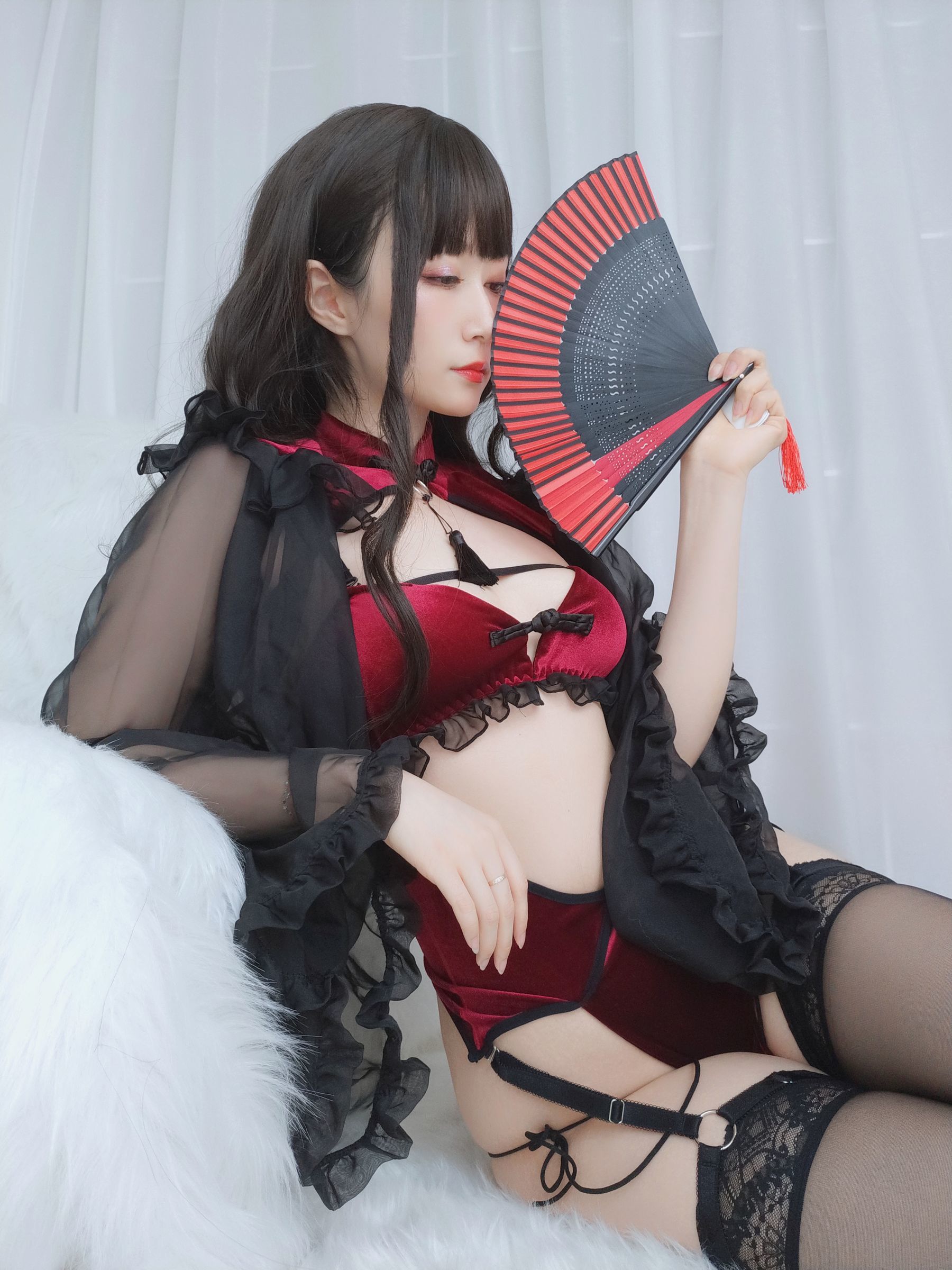 Coser小姐姐白银 - 红丝绒旗袍-图88