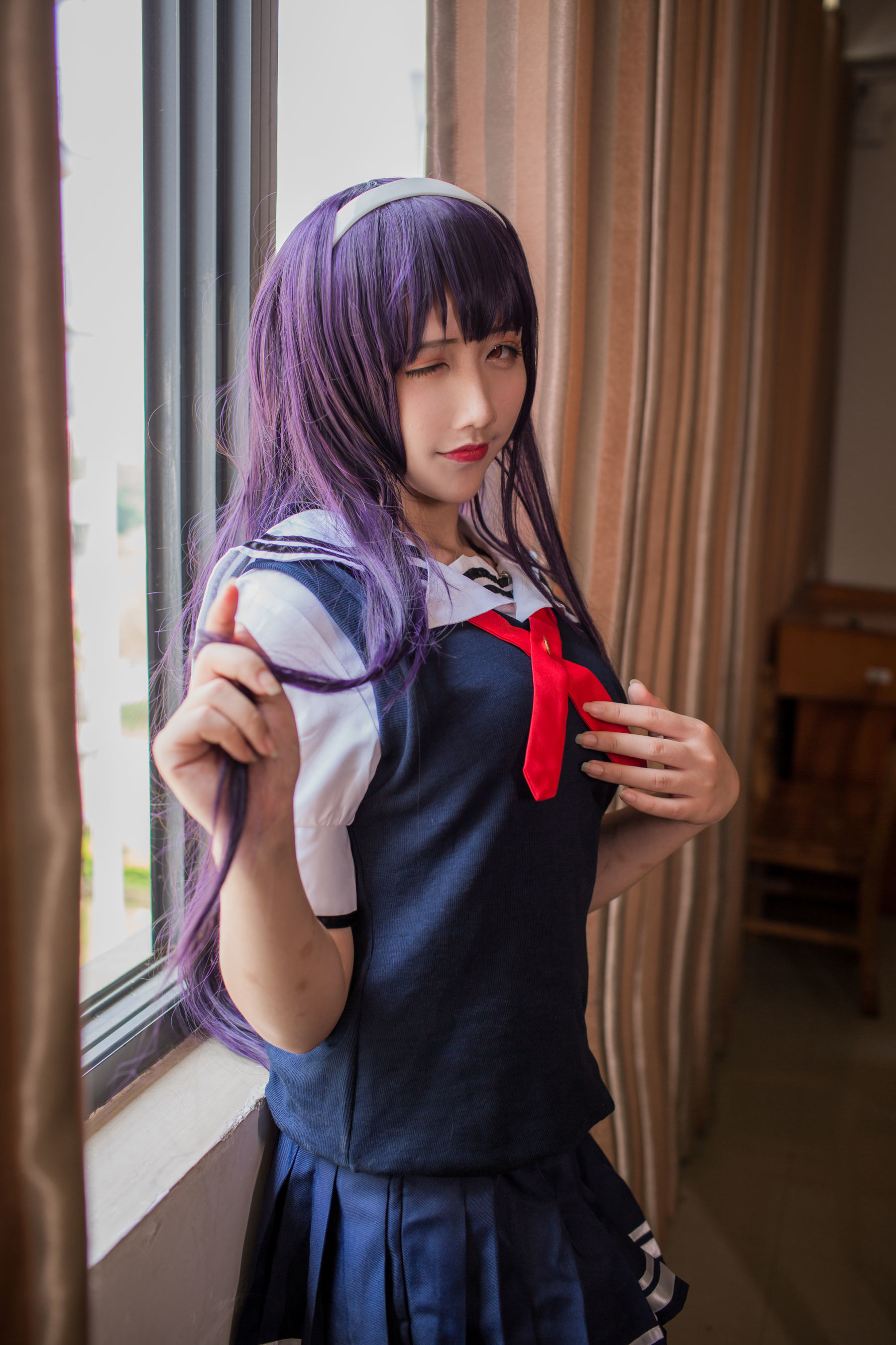 动漫博主九曲Jean - 霞之丘诗羽夏季校服-图16