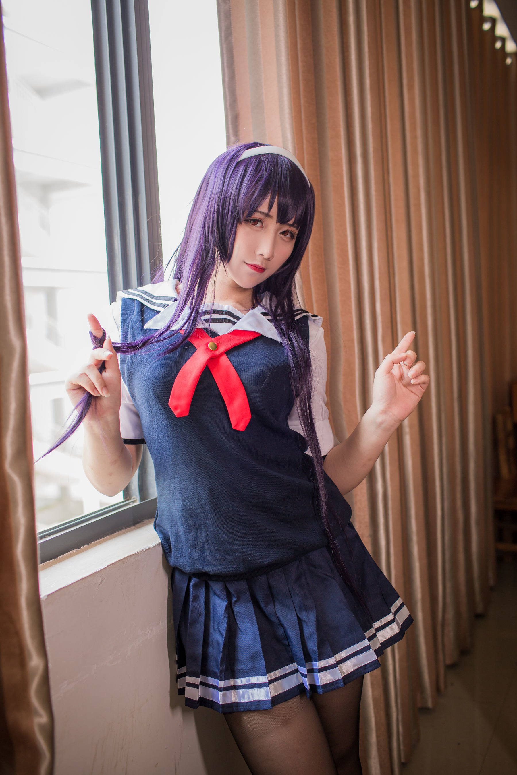 动漫博主九曲Jean - 霞之丘诗羽夏季校服-图18