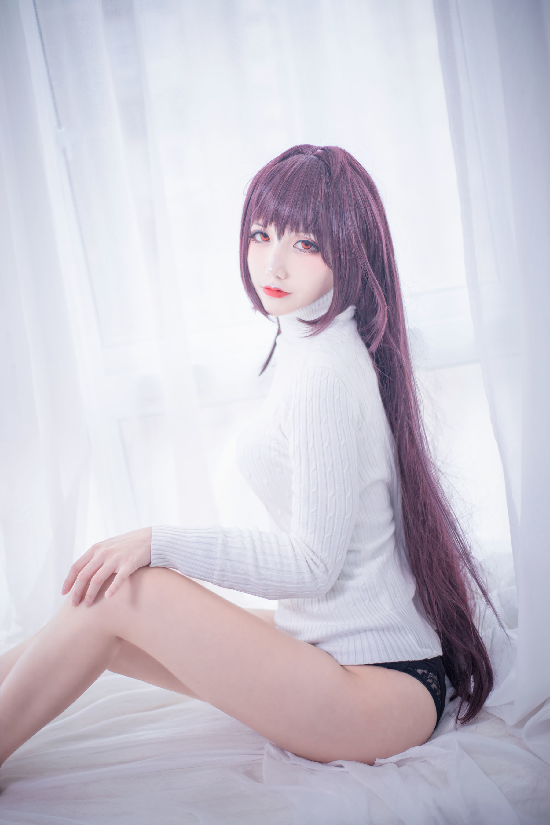 COS妹子仙九Airi - 斯卡哈毛衣-图9