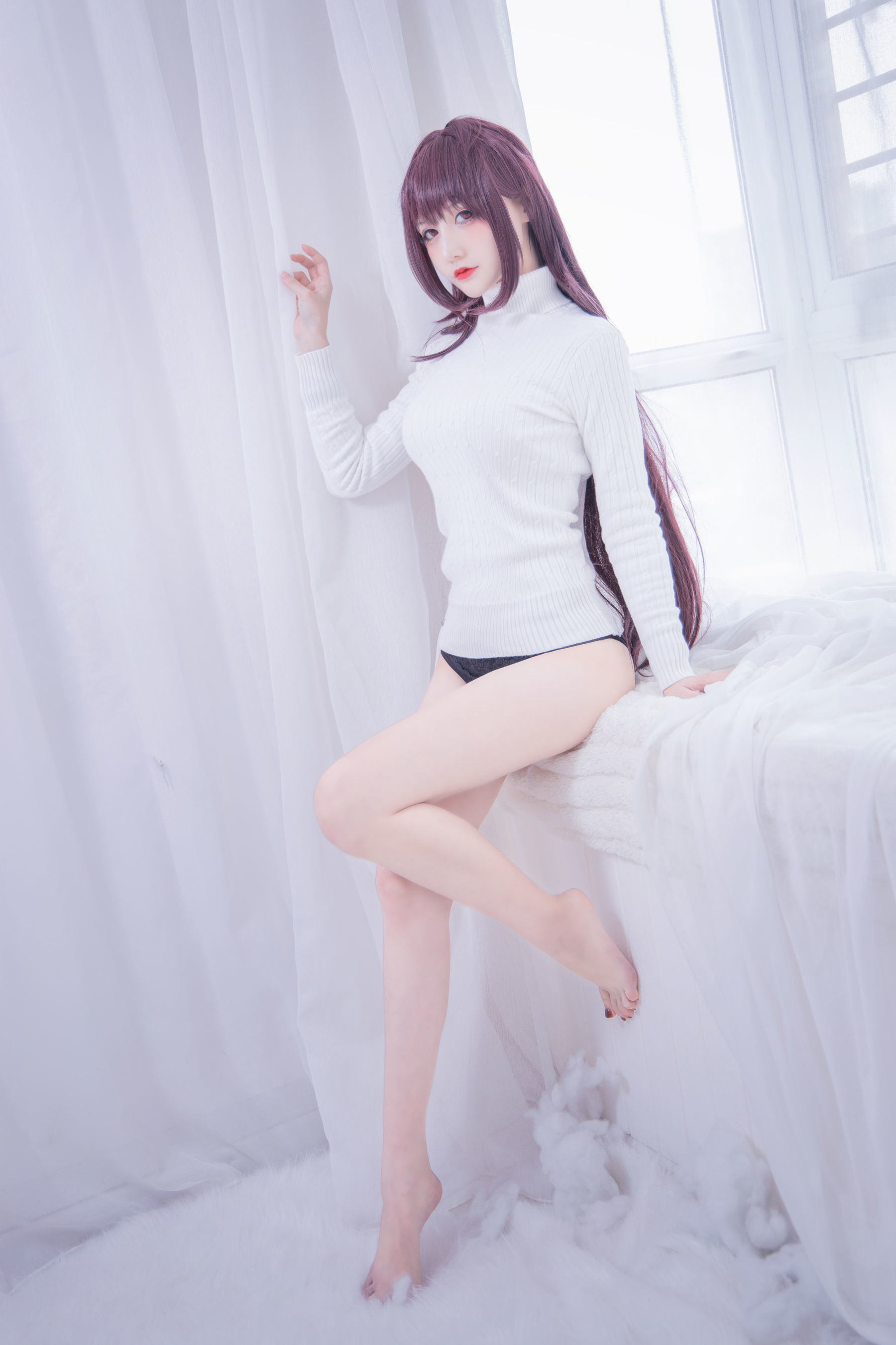 COS妹子仙九Airi - 斯卡哈毛衣-图20