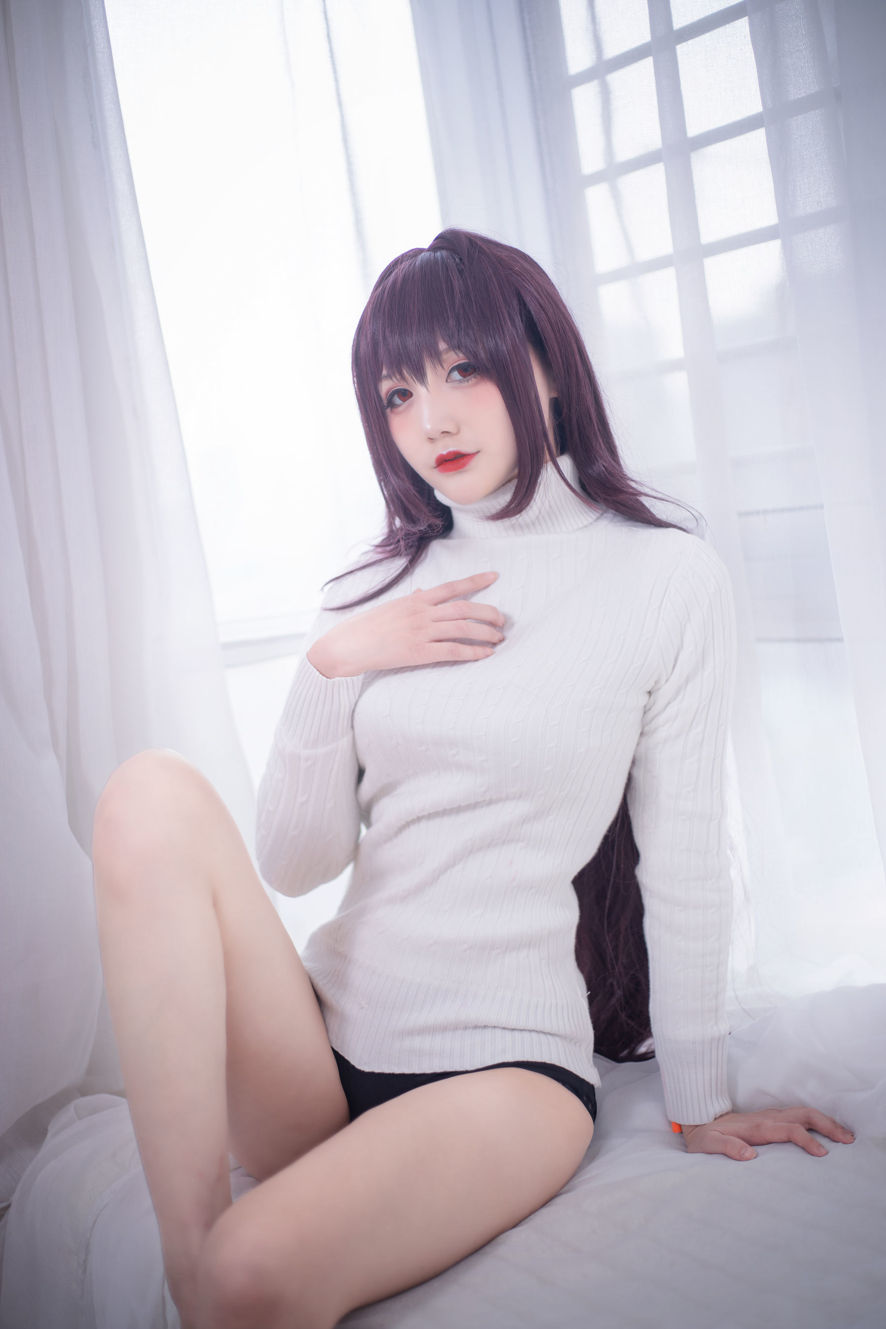 COS妹子仙九Airi - 斯卡哈毛衣-图3