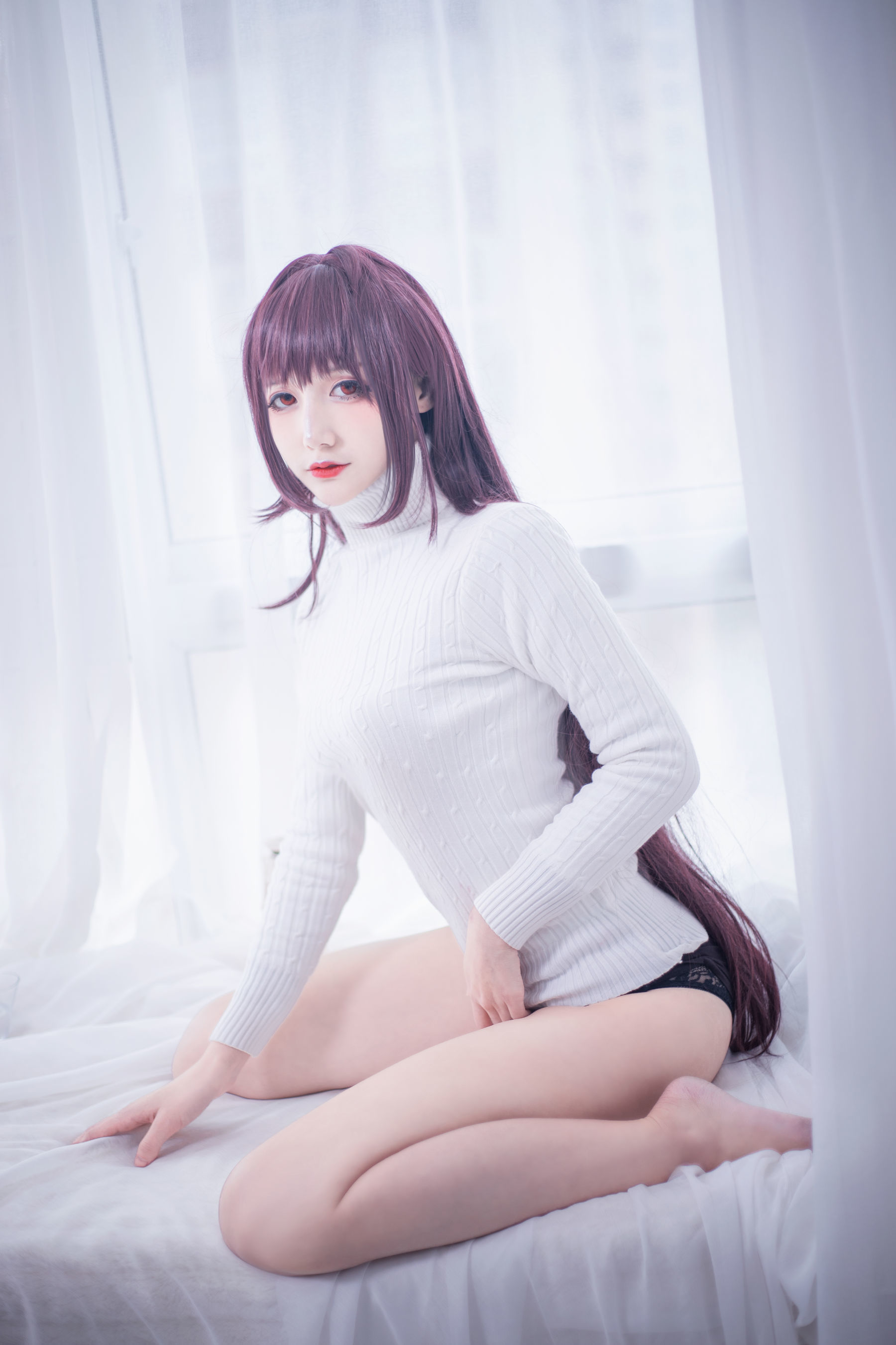 COS妹子仙九Airi - 斯卡哈毛衣-图8