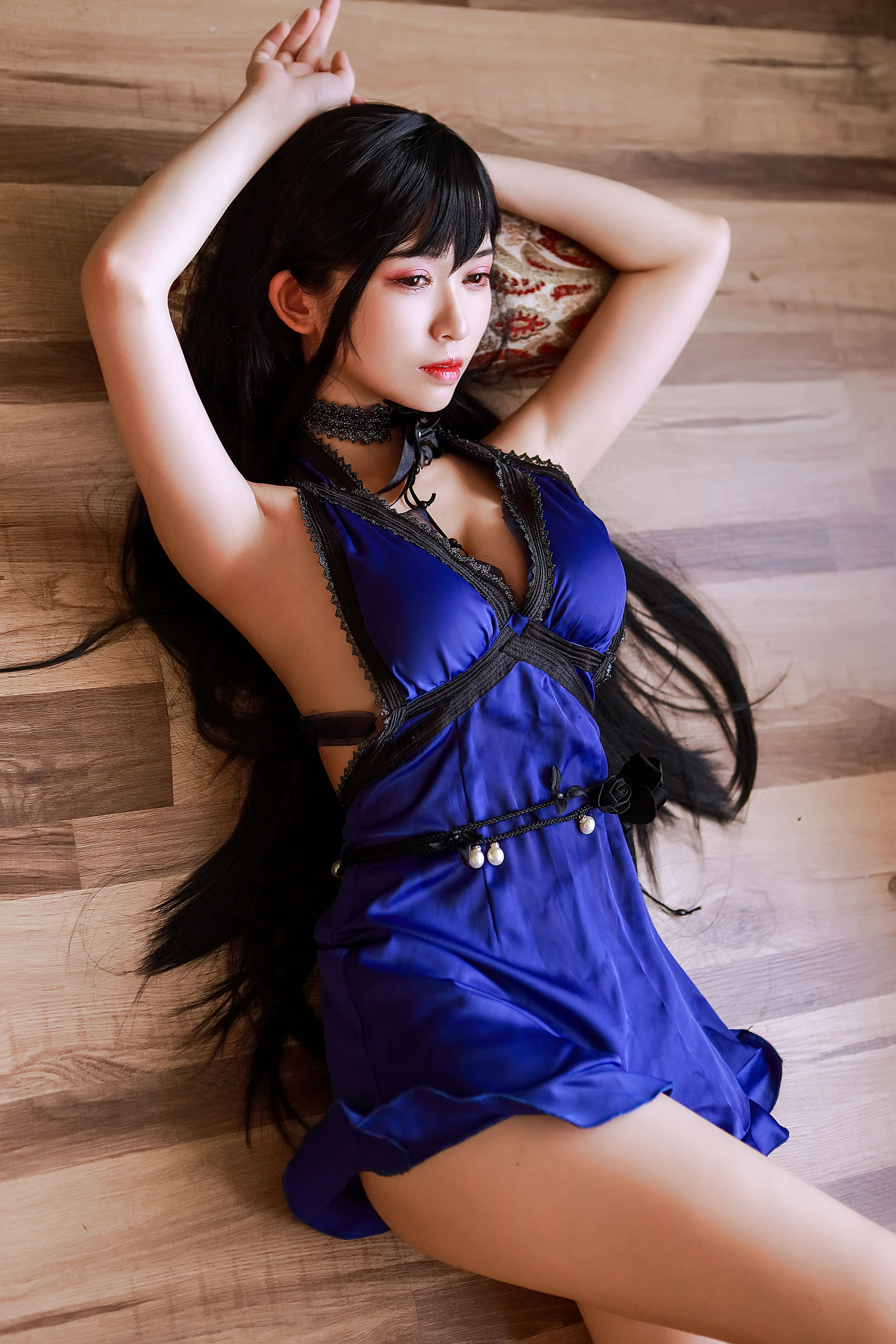 超人气Coser鳗鱼霏儿 - 蒂法礼服-图12