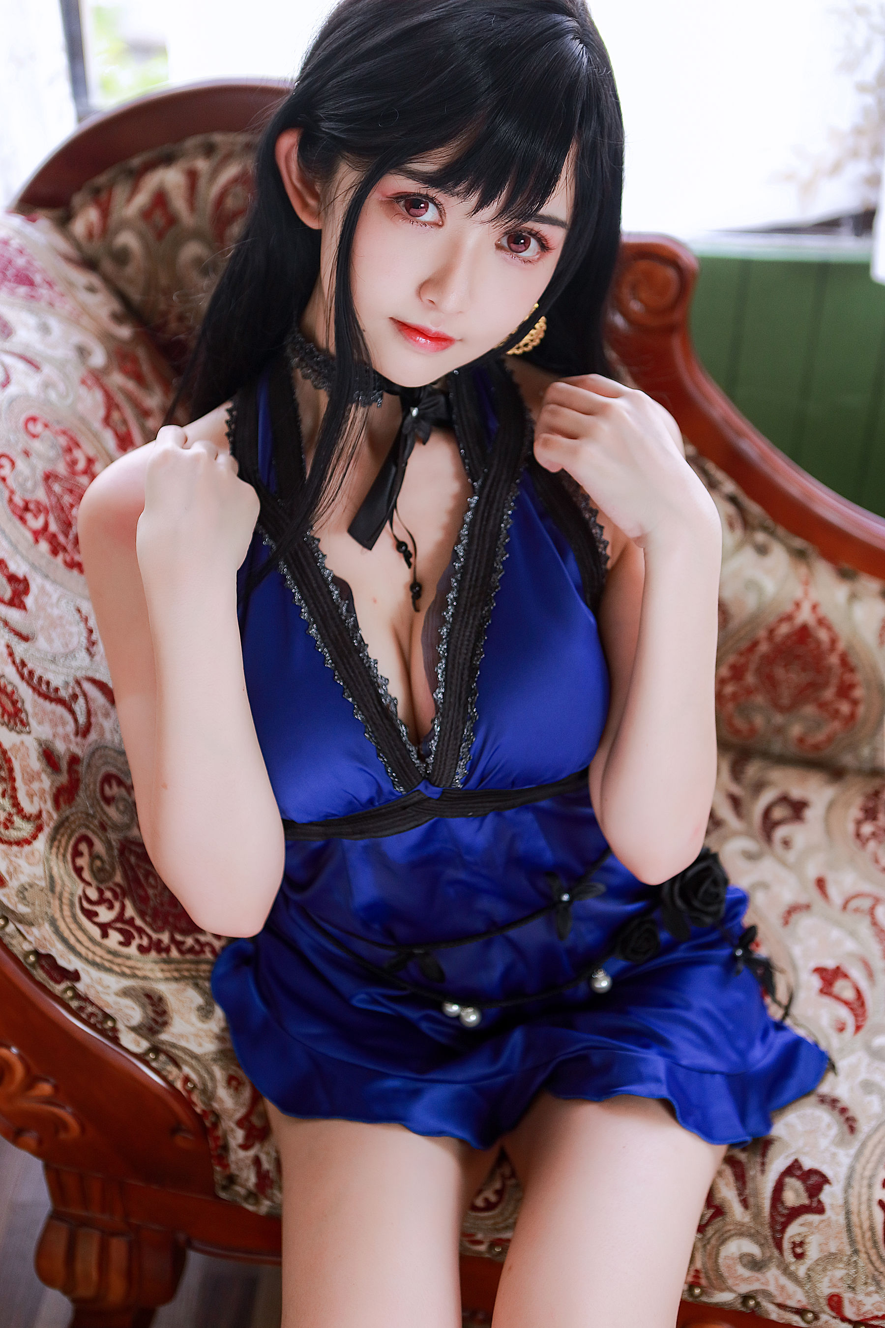 超人气Coser鳗鱼霏儿 - 蒂法礼服-图20