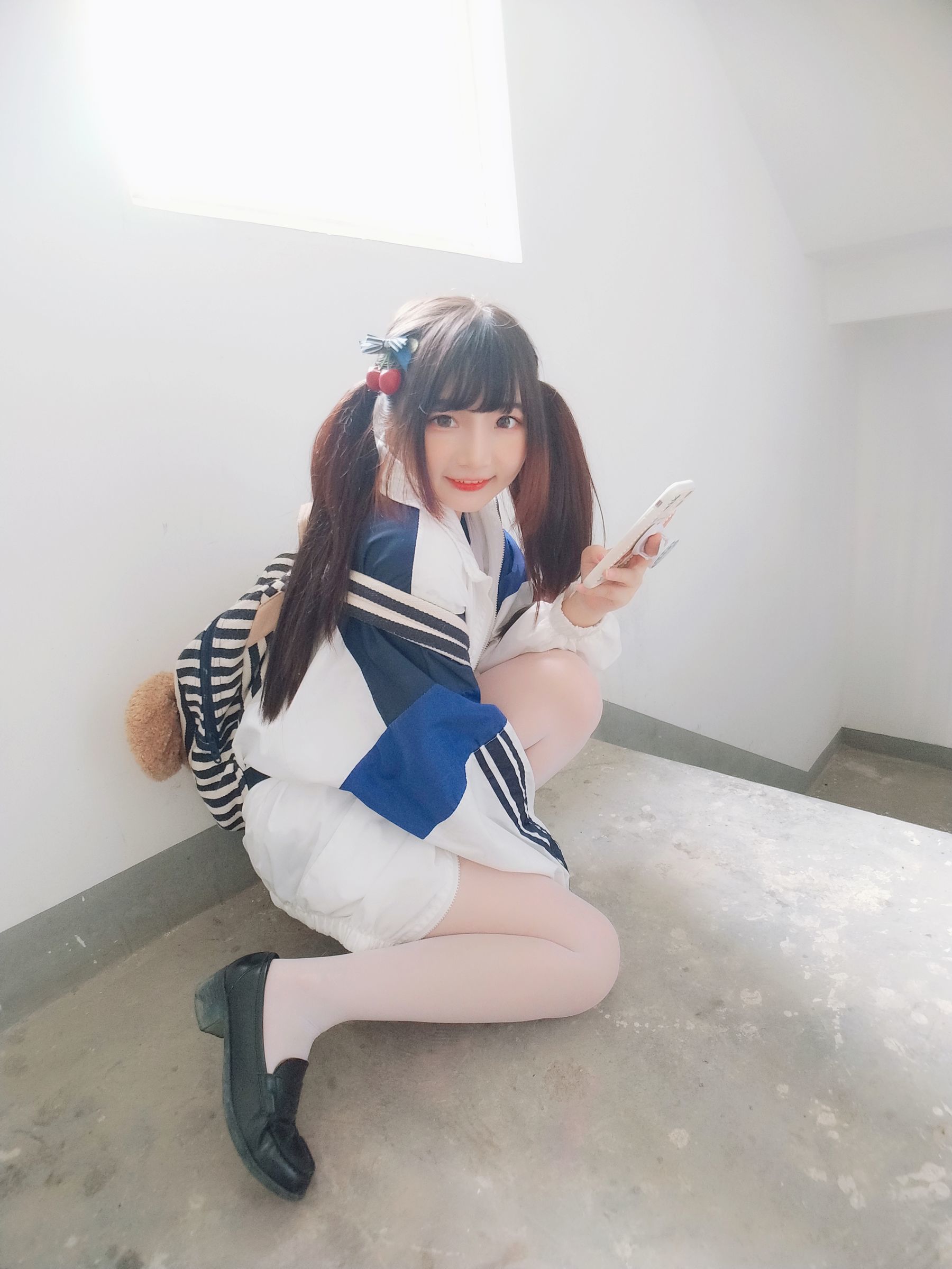 二次元美女古川kagura - 白丝体操运动服-图9