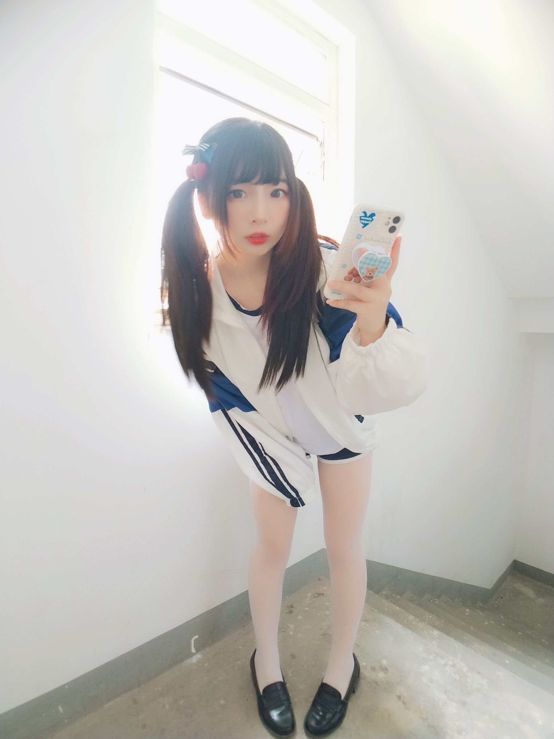二次元美女古川kagura - 白丝体操运动服-图10