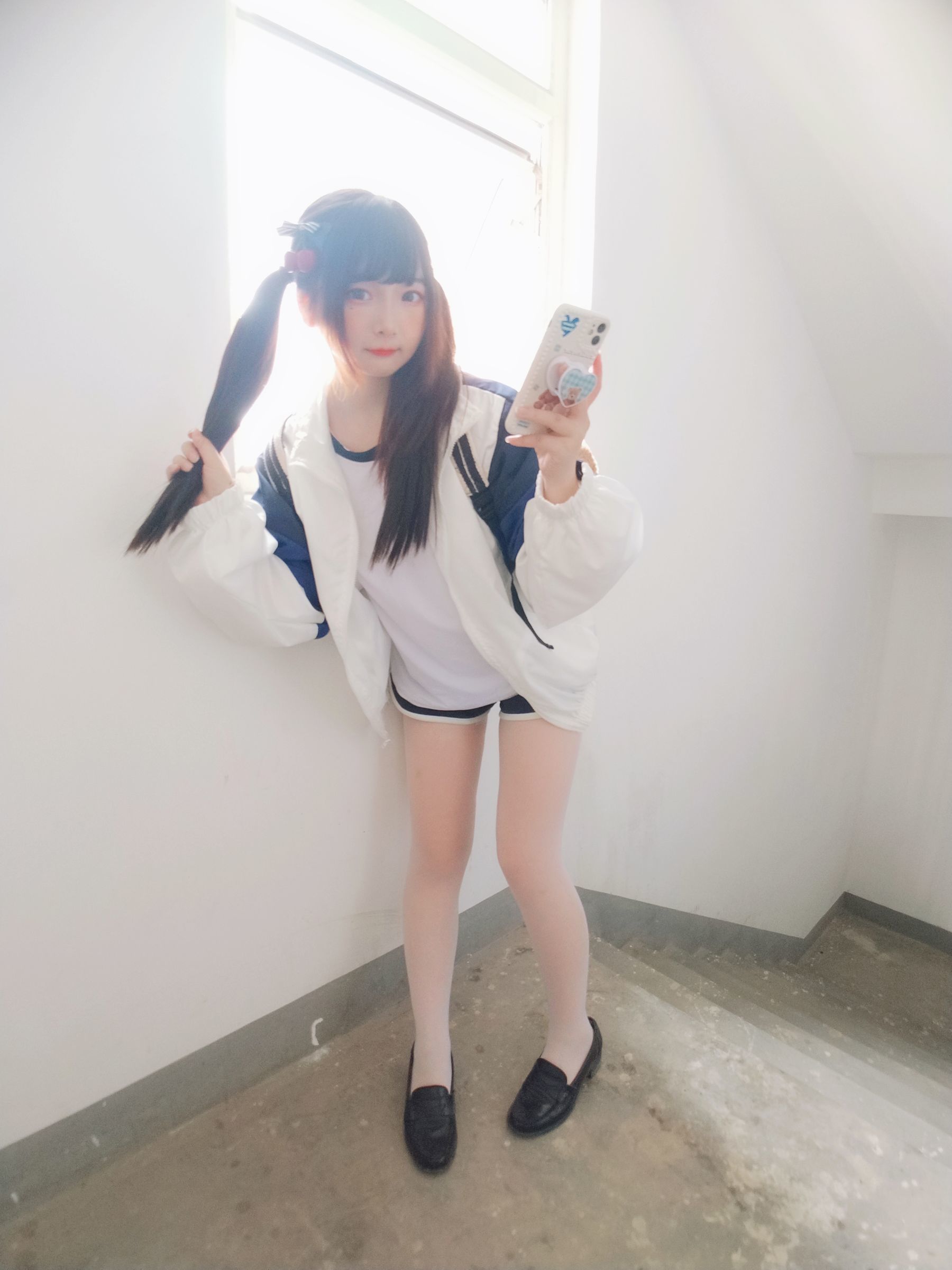 二次元美女古川kagura - 白丝体操运动服-图11