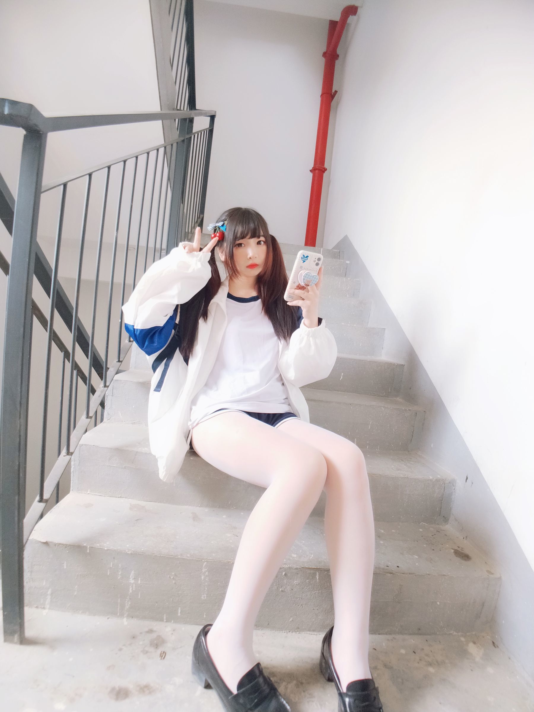 二次元美女古川kagura - 白丝体操运动服-图19