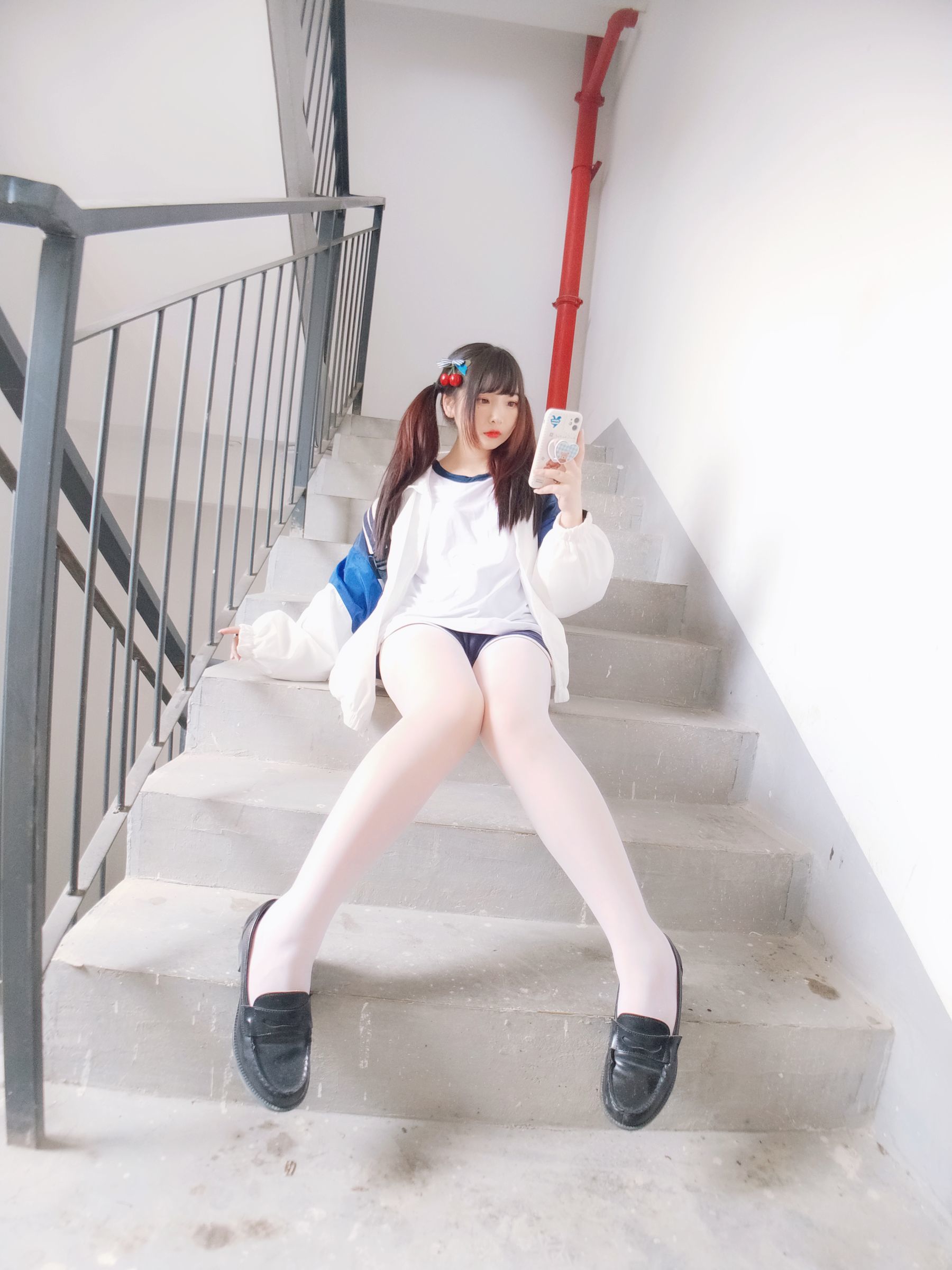 二次元美女古川kagura - 白丝体操运动服-图24