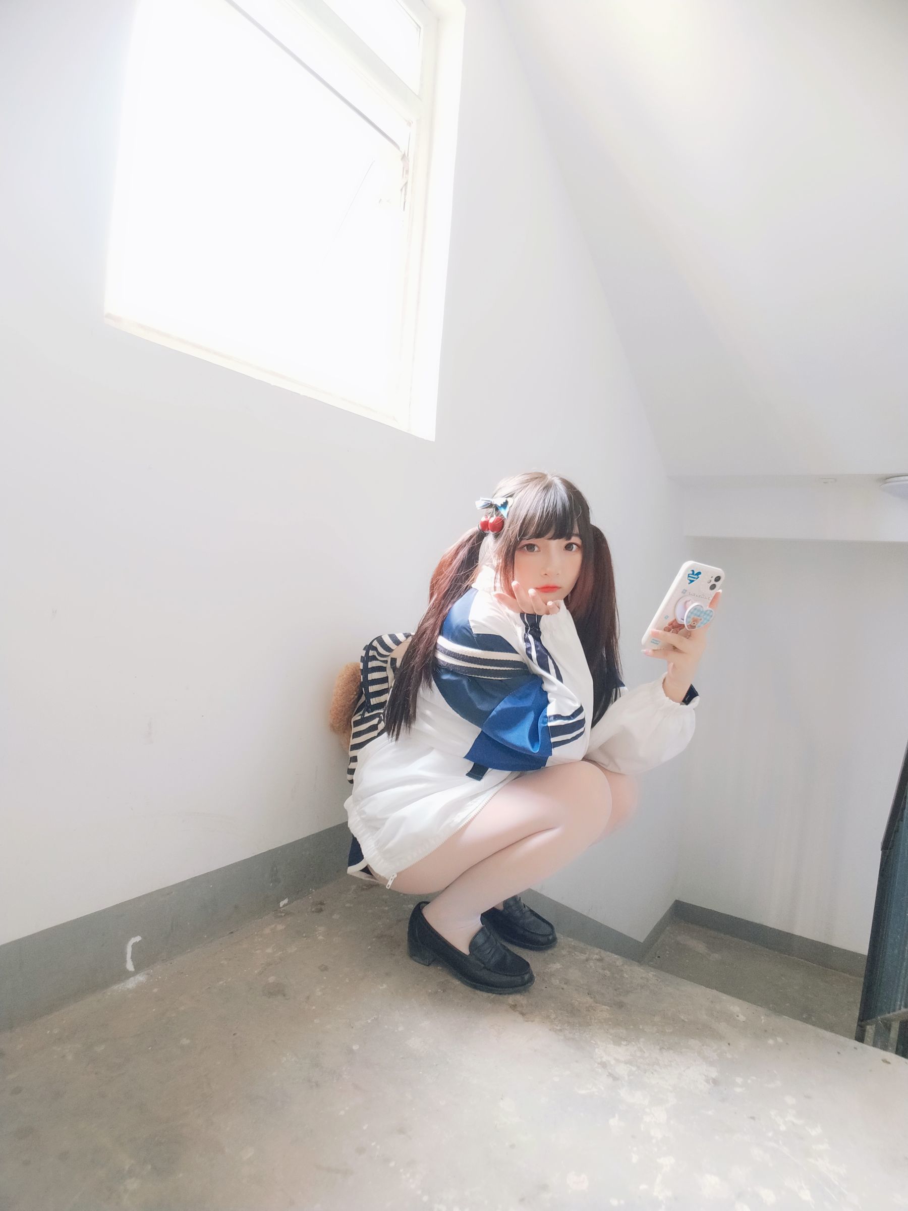 二次元美女古川kagura - 白丝体操运动服-图25