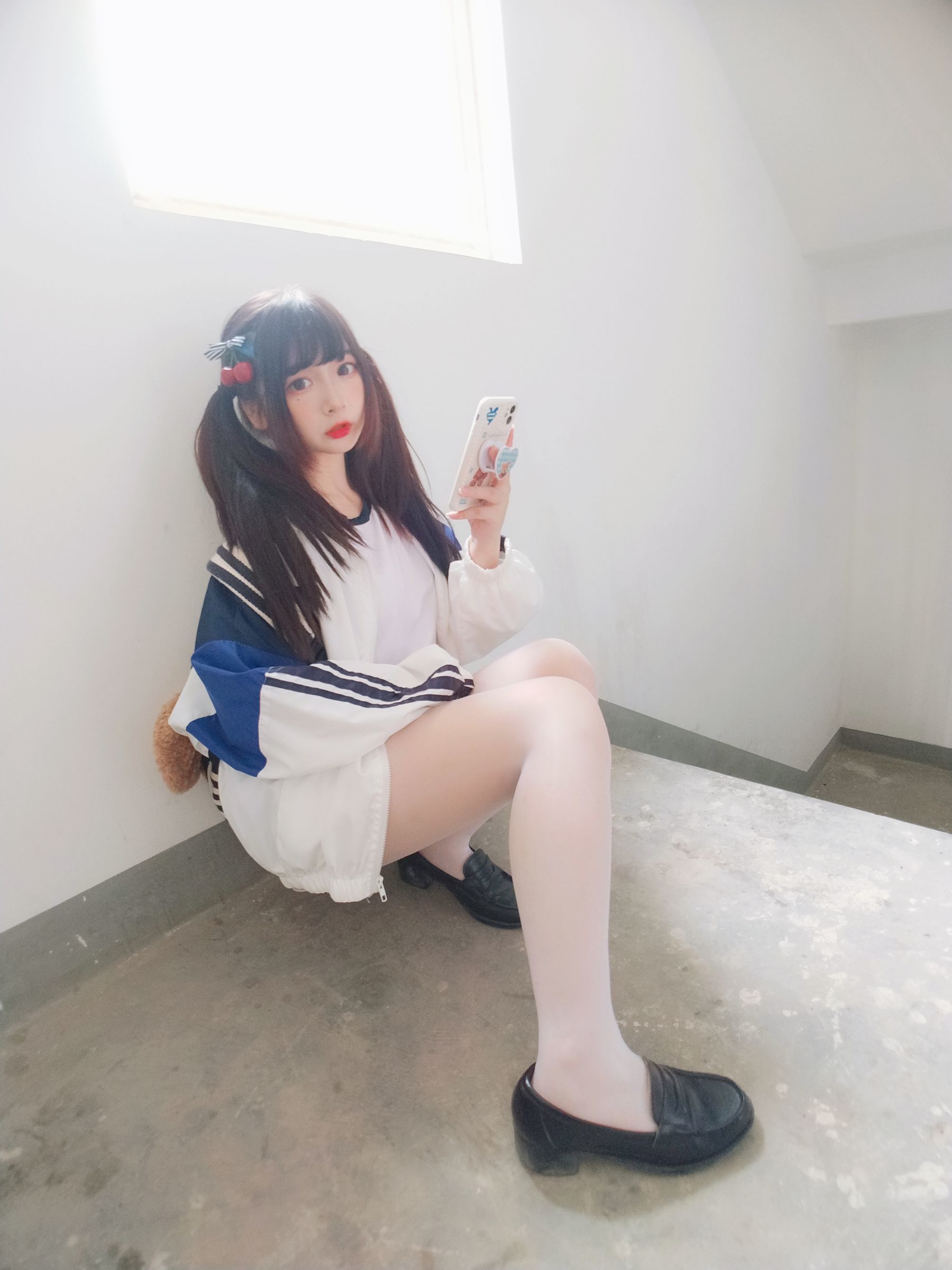 二次元美女古川kagura - 白丝体操运动服-图6