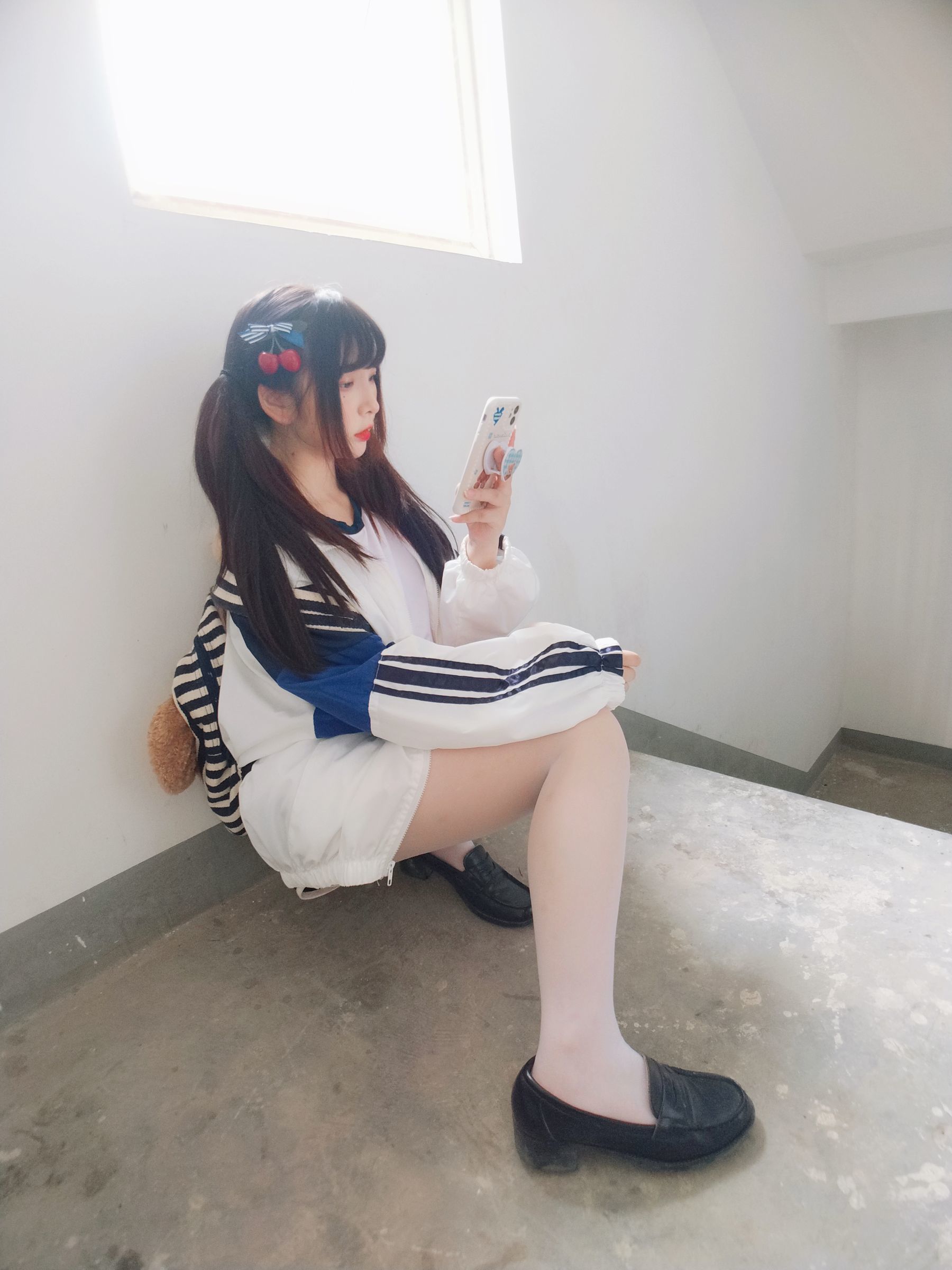 二次元美女古川kagura - 白丝体操运动服-图7