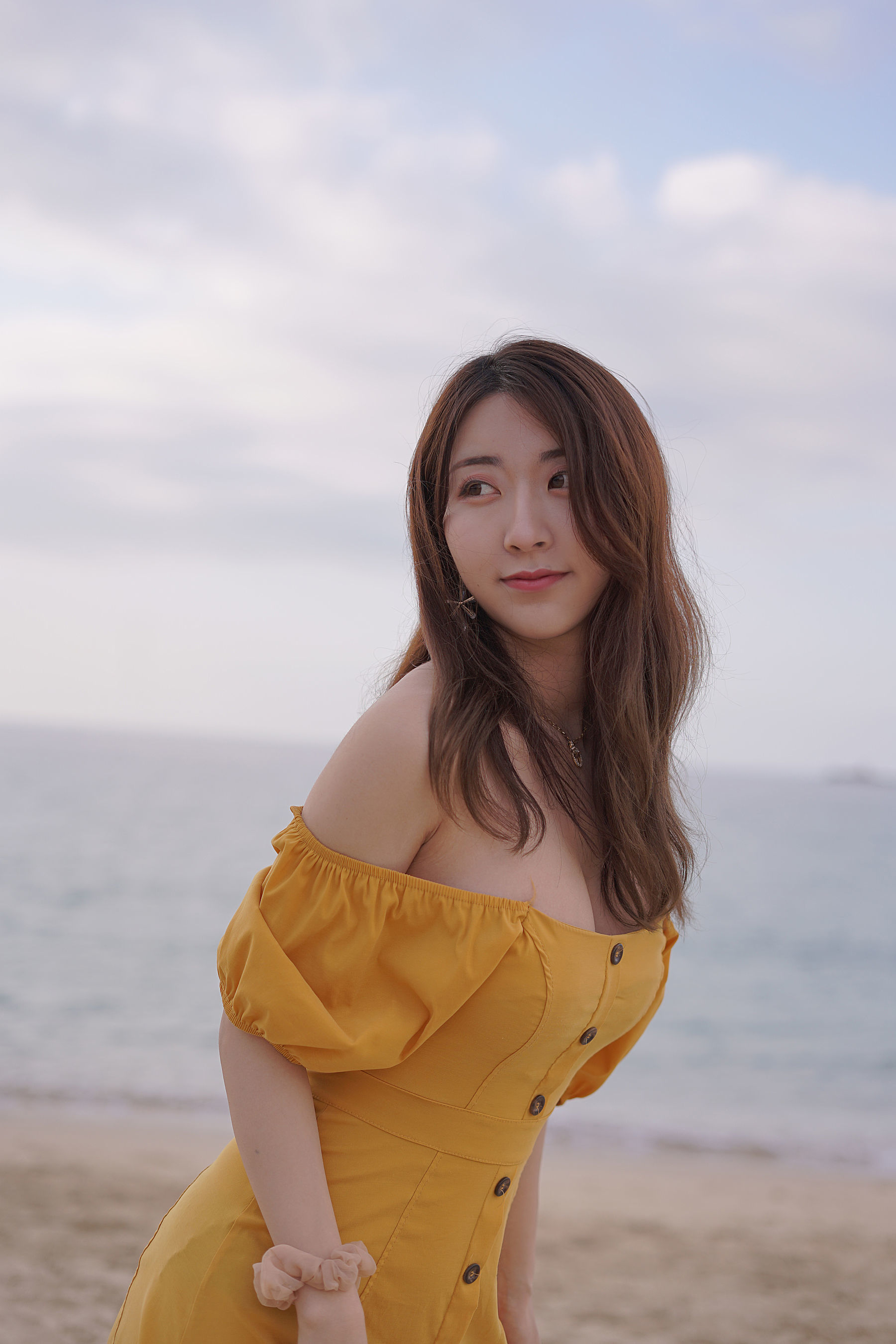 人气Coser黑川 - 海岛之旅 黄色连衣裙-图13