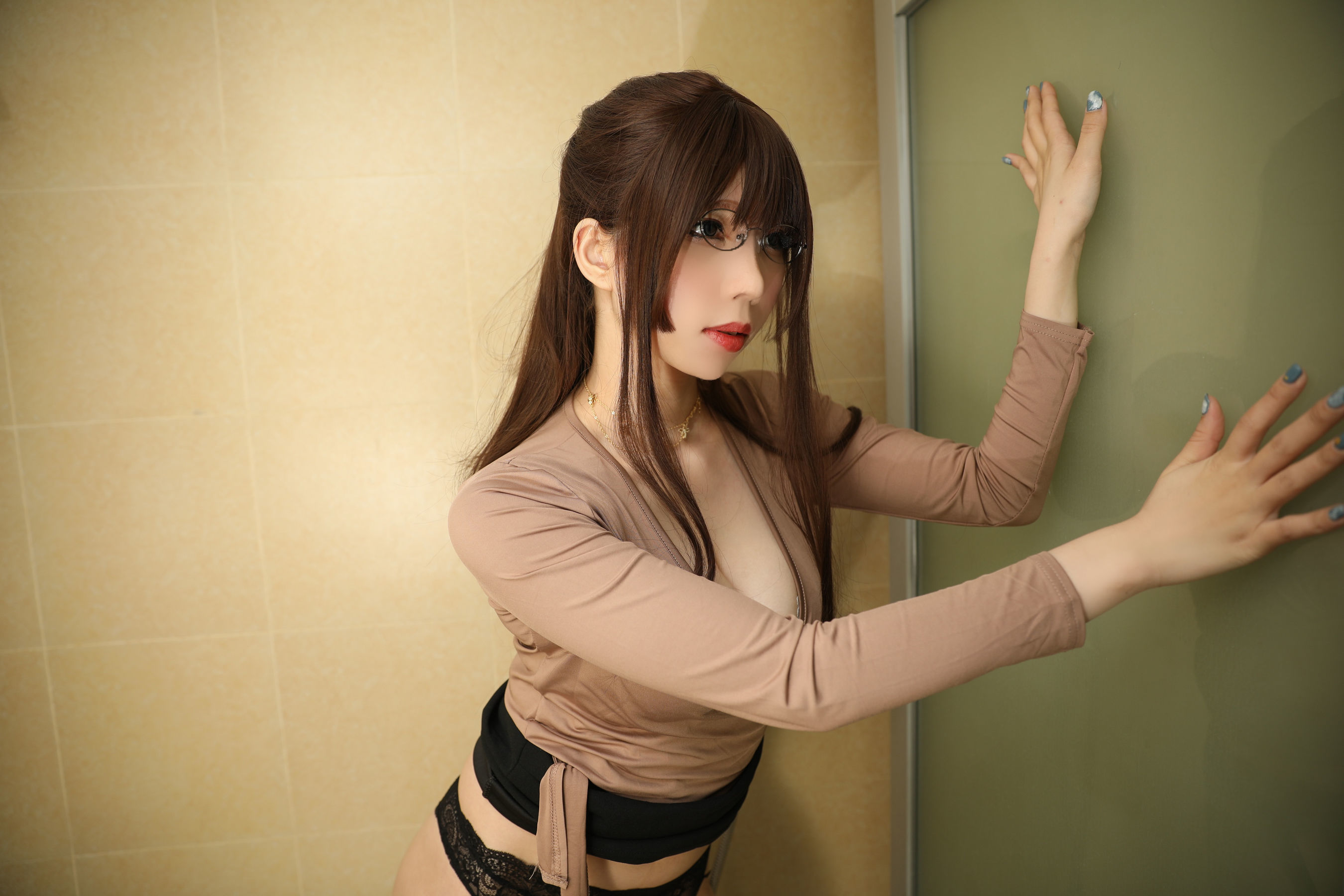 二次元巨乳美女鹿野希 - 色欲洗手间-图31