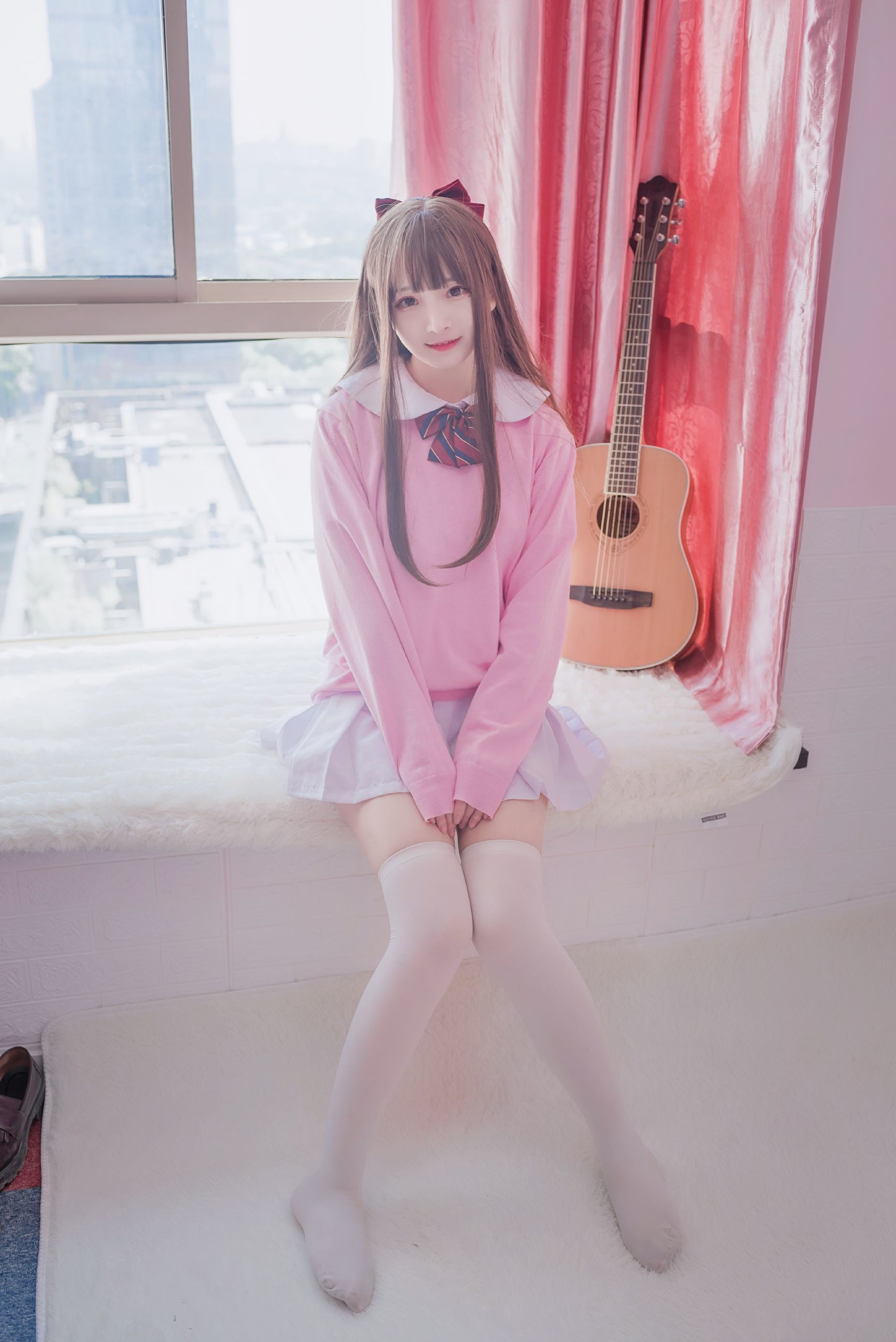 二次元美女古川kagura - 粉色JK-图7