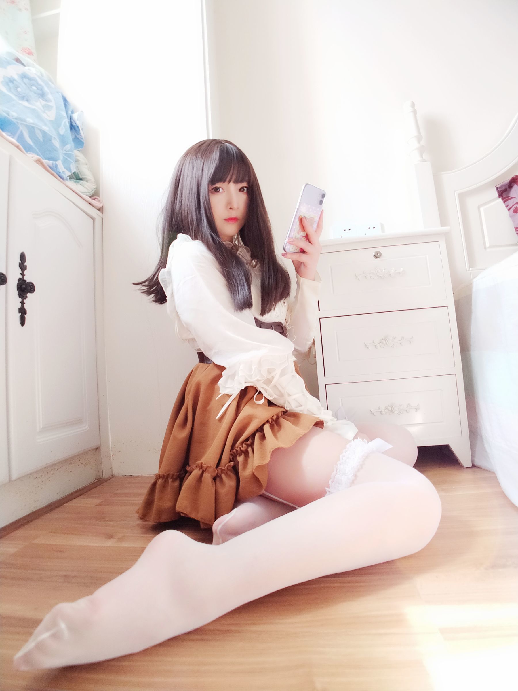二次元美女古川kagura - 蕾丝长筒吊带丝袜-图21
