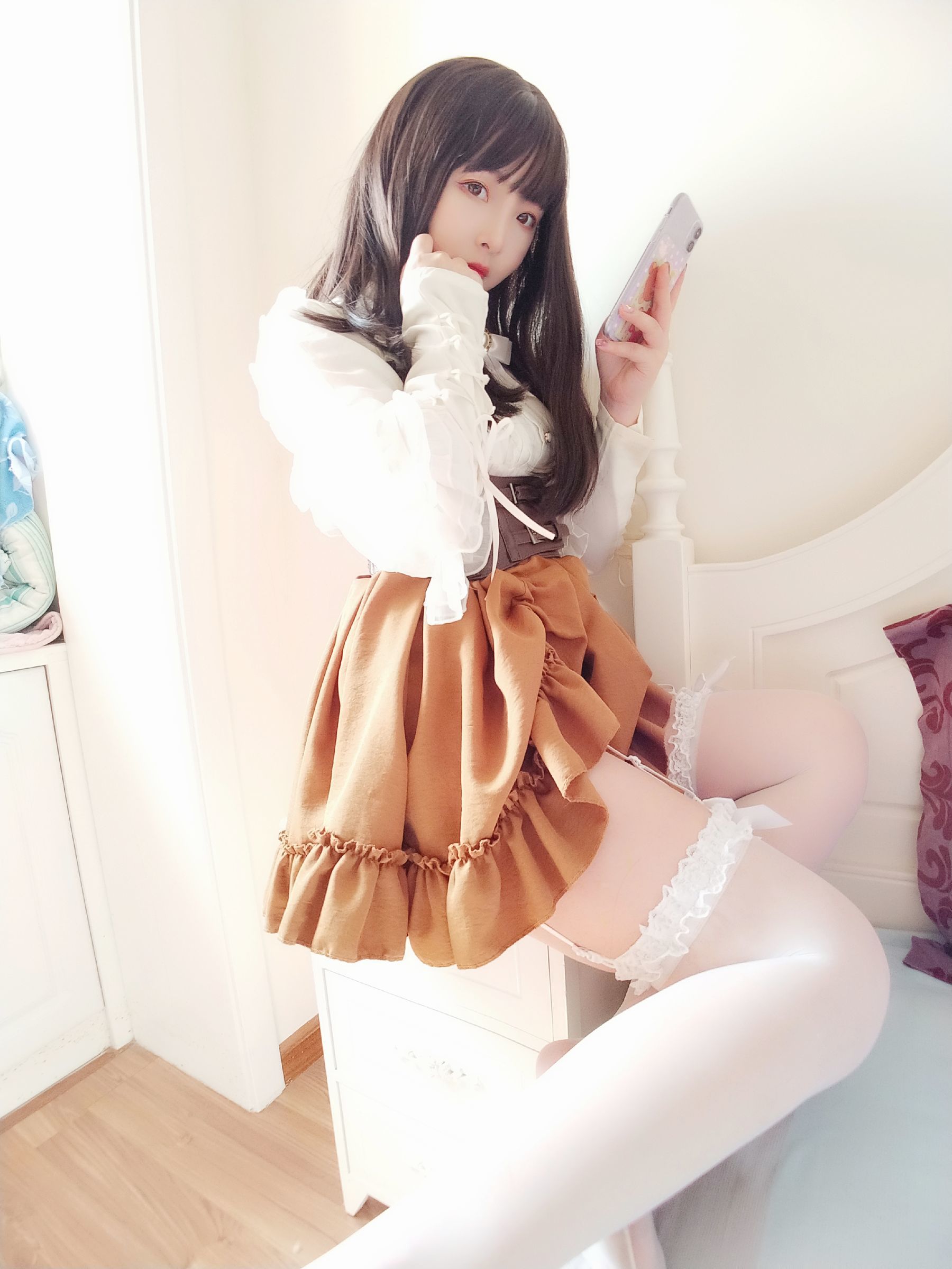 二次元美女古川kagura - 蕾丝长筒吊带丝袜-图26