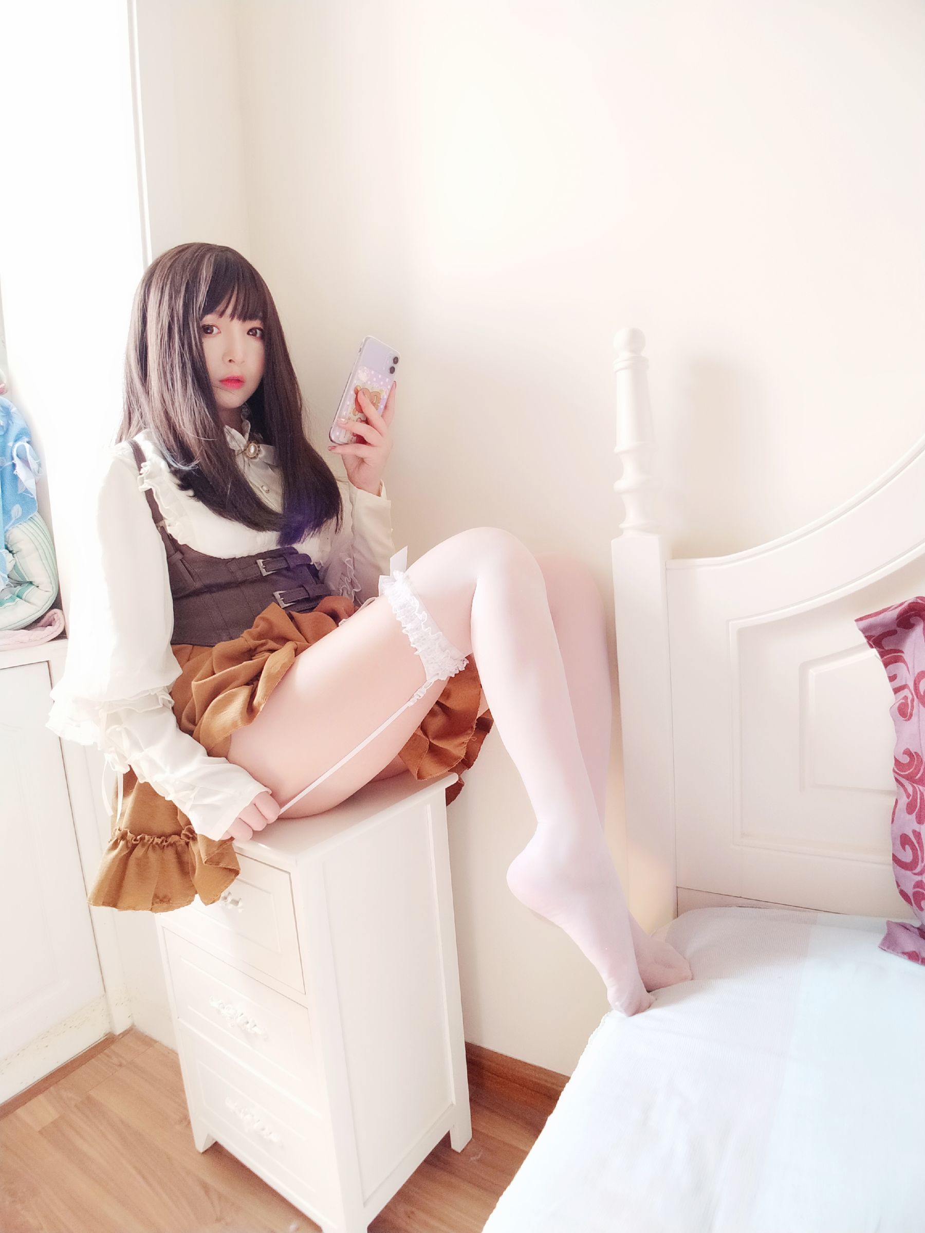 二次元美女古川kagura - 蕾丝长筒吊带丝袜-图27