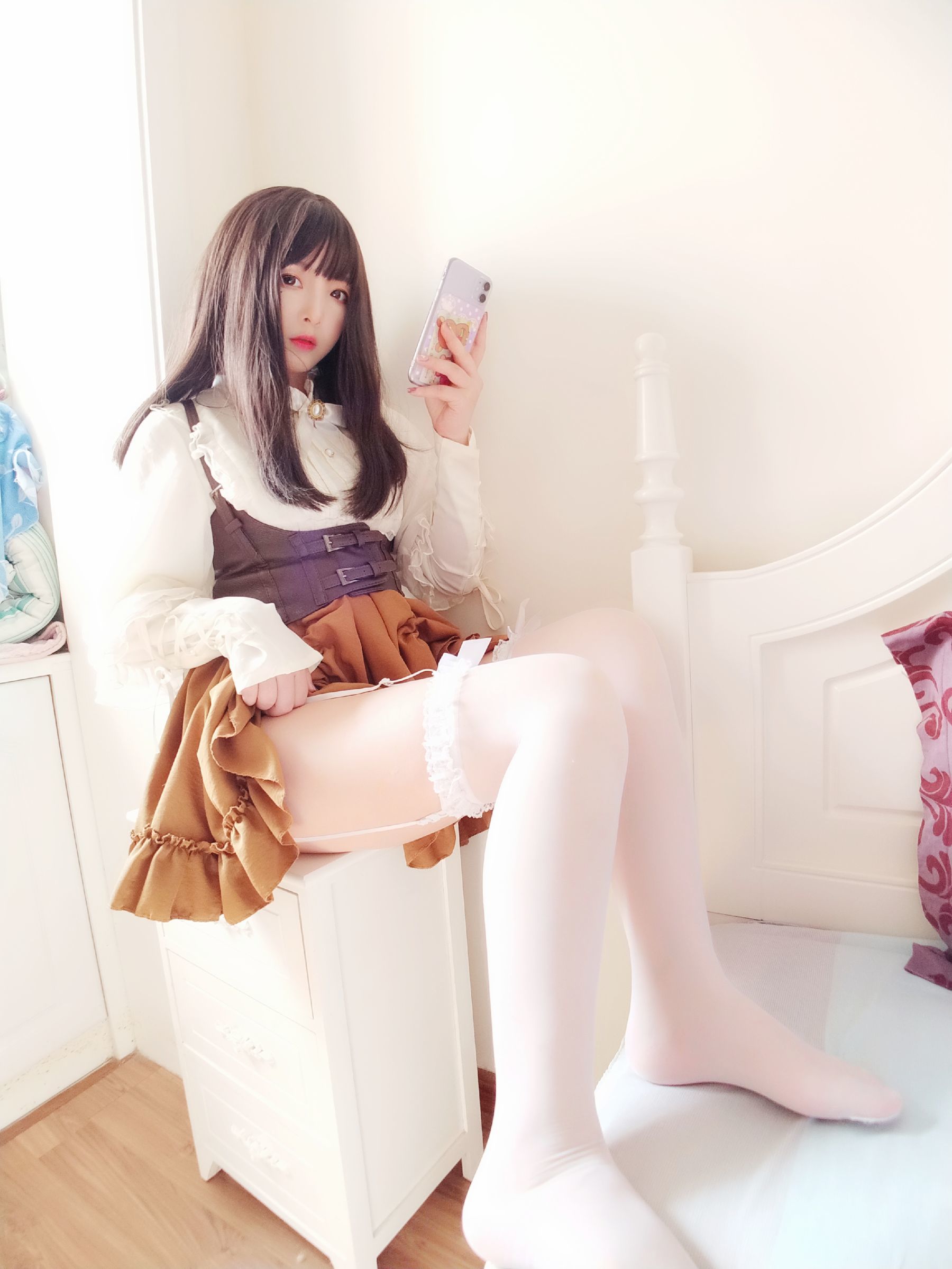 二次元美女古川kagura - 蕾丝长筒吊带丝袜-图28