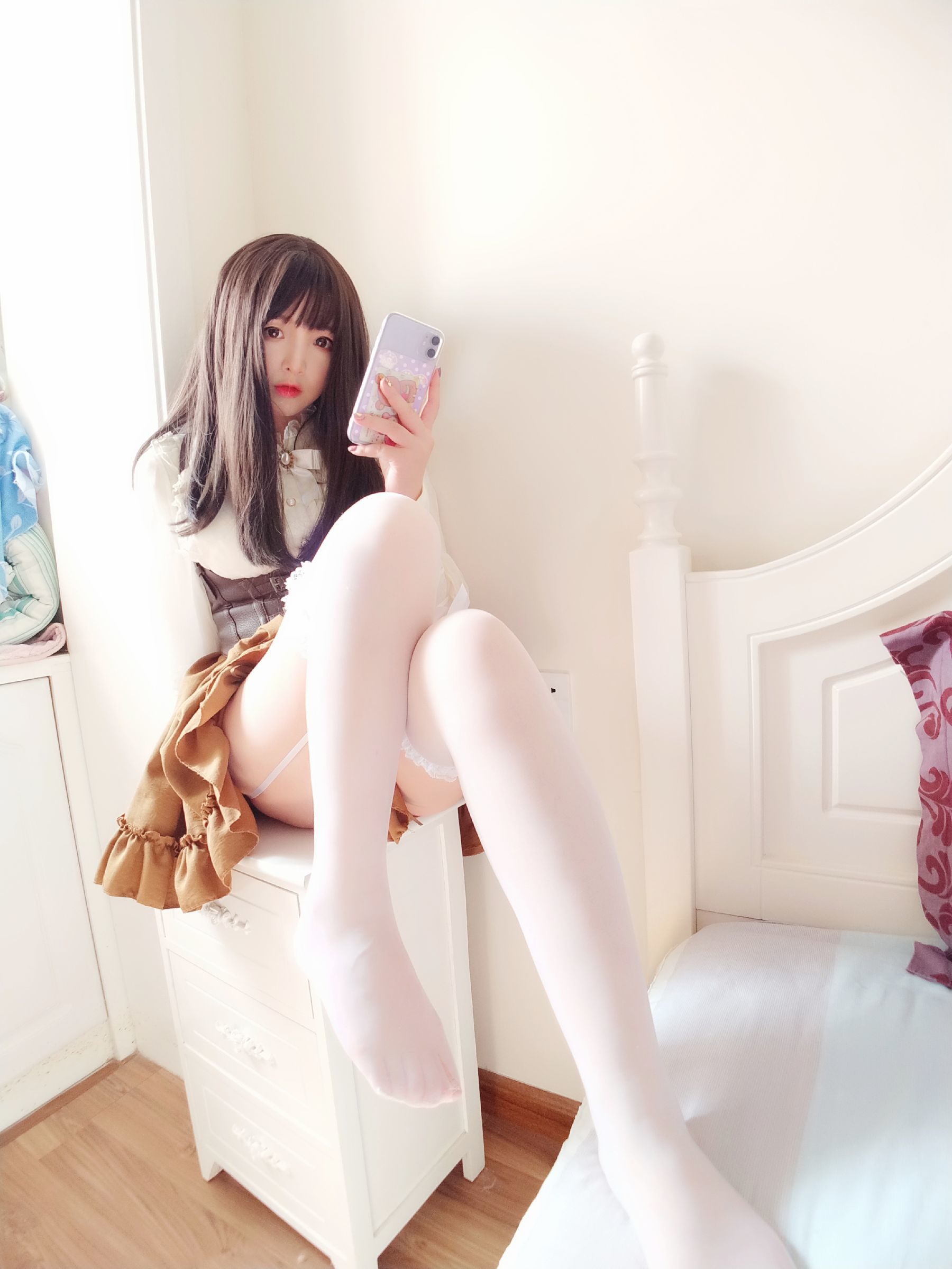 二次元美女古川kagura - 蕾丝长筒吊带丝袜-图29
