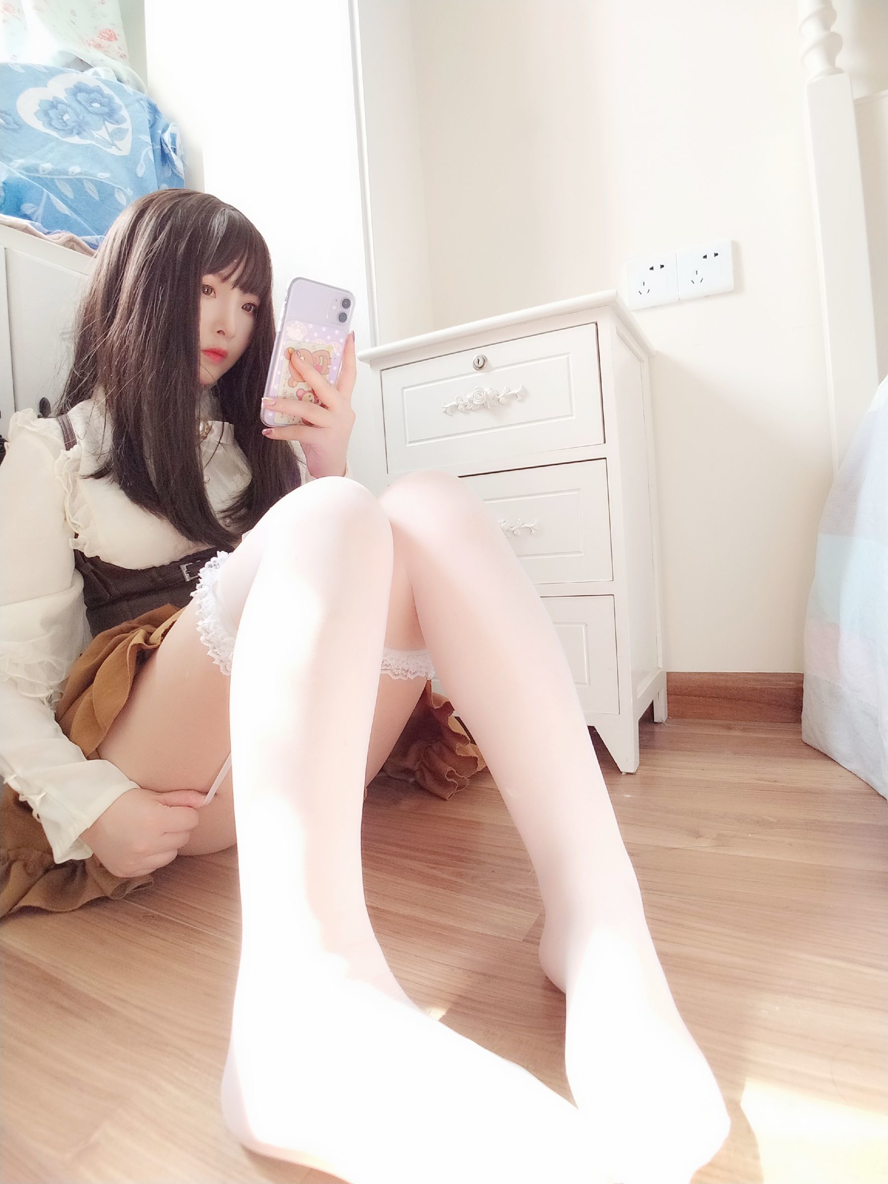 二次元美女古川kagura - 蕾丝长筒吊带丝袜-图30