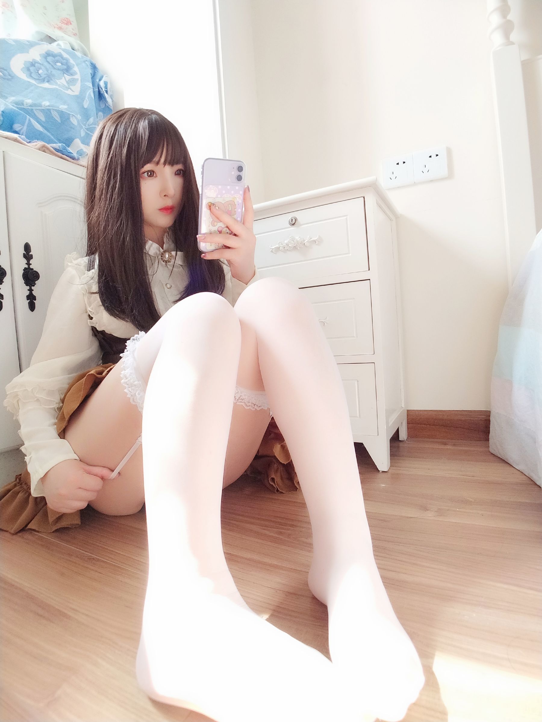 二次元美女古川kagura - 蕾丝长筒吊带丝袜-图31