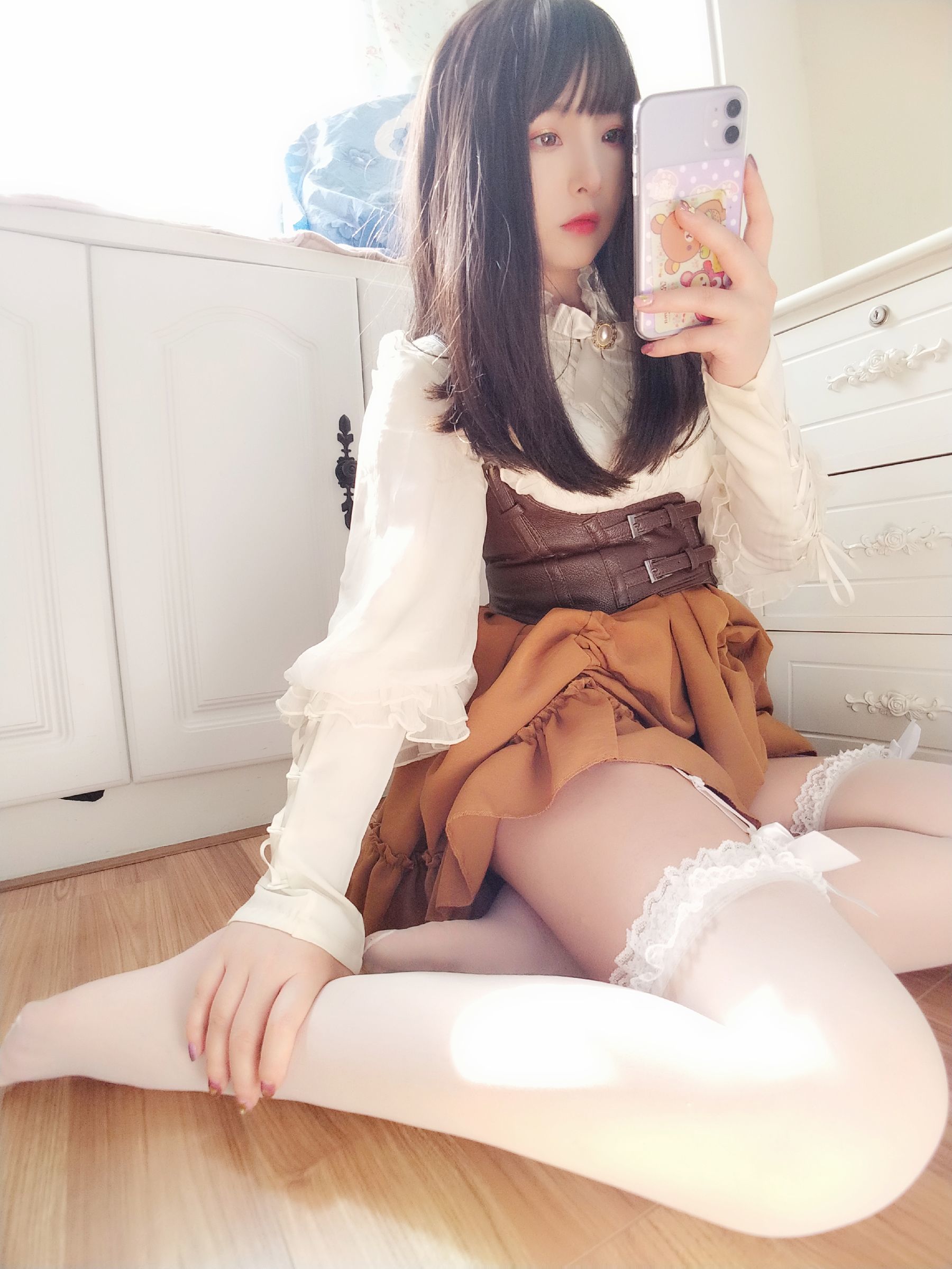 二次元美女古川kagura - 蕾丝长筒吊带丝袜-图33