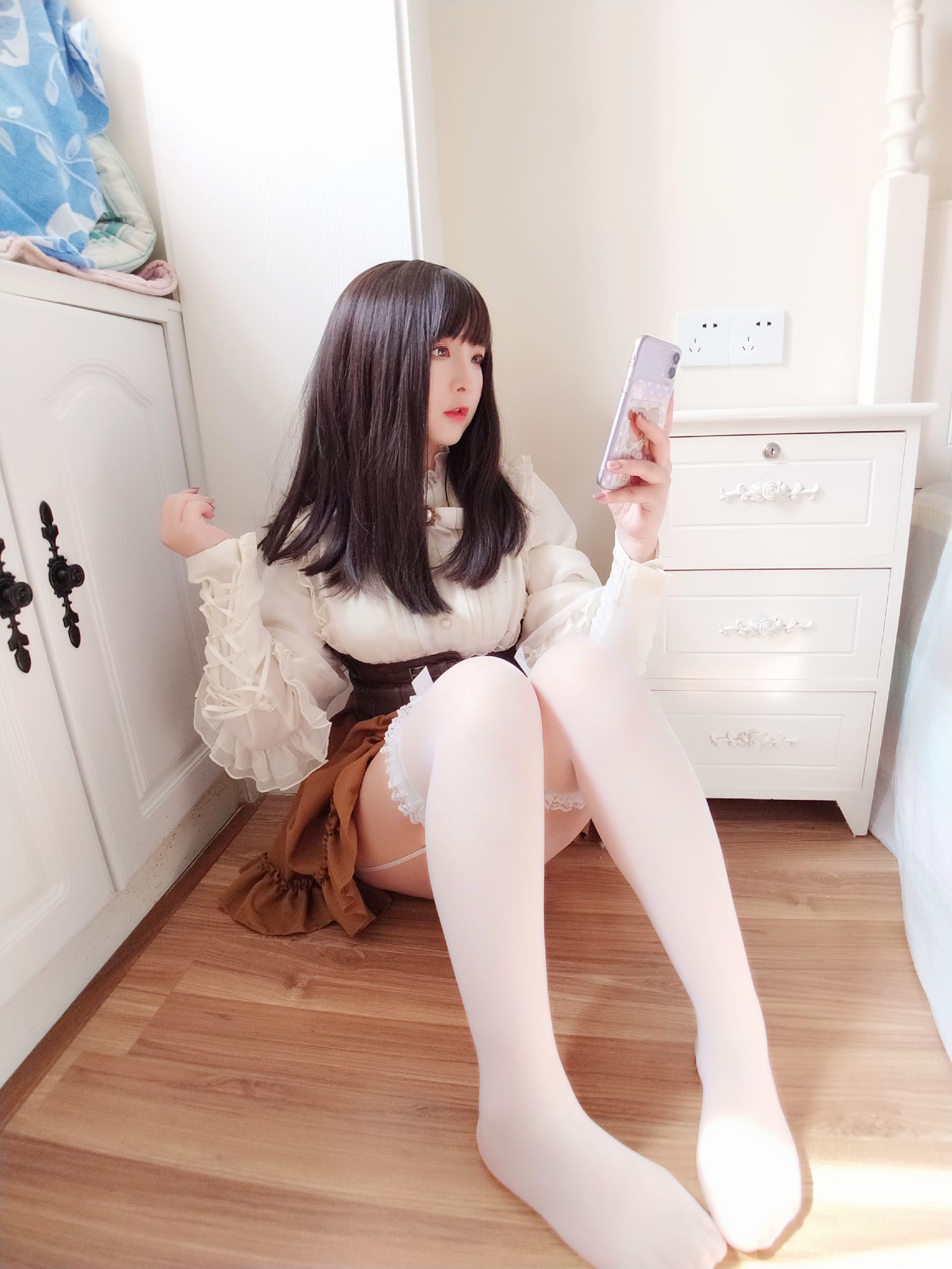 二次元美女古川kagura - 蕾丝长筒吊带丝袜-图34