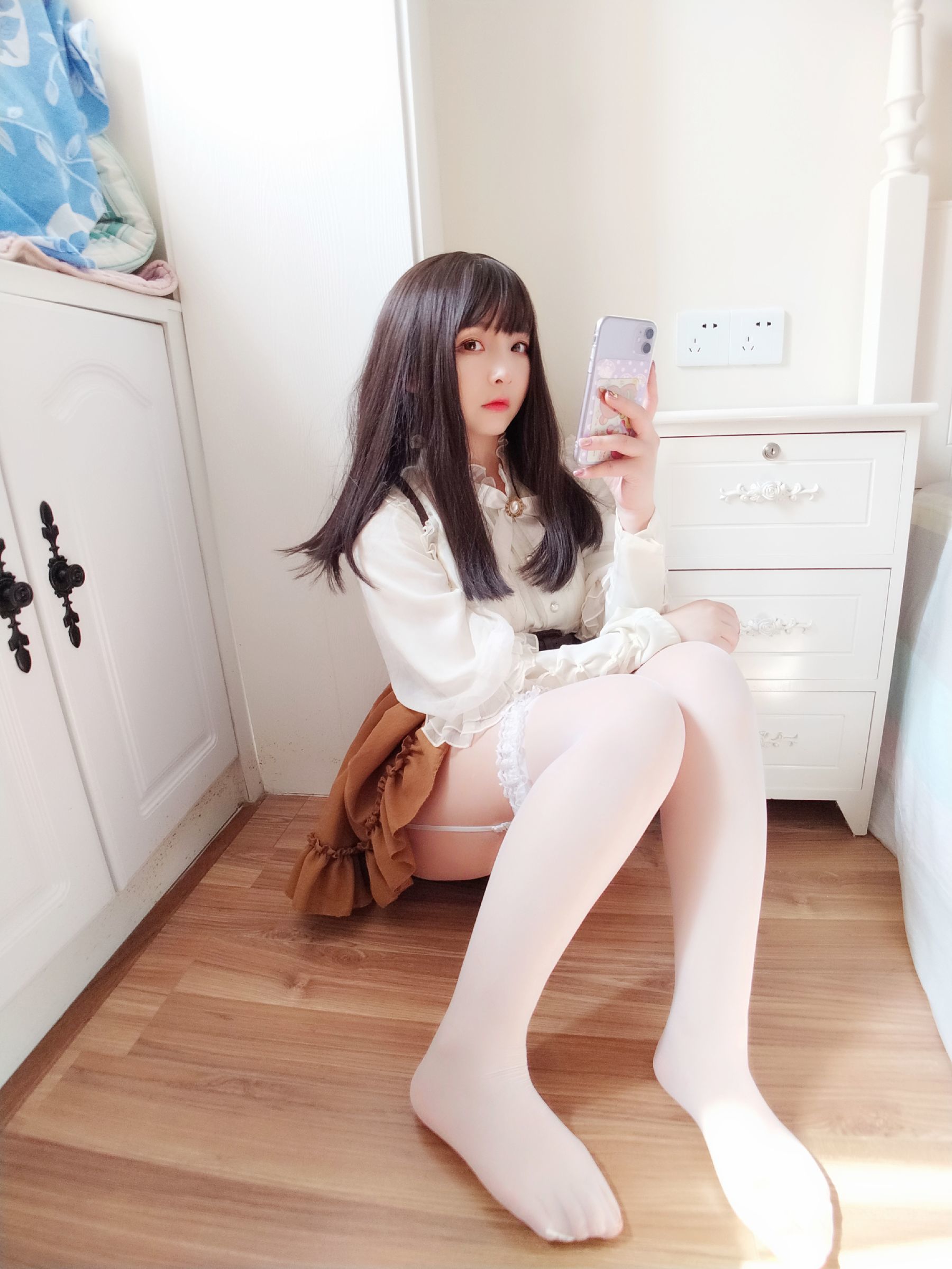 二次元美女古川kagura - 蕾丝长筒吊带丝袜-图36
