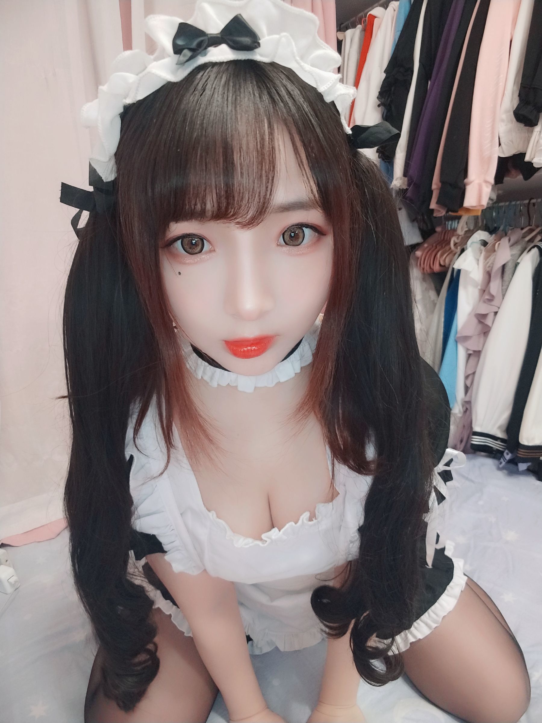 二次元美女古川kagura - 黑丝女仆-图0