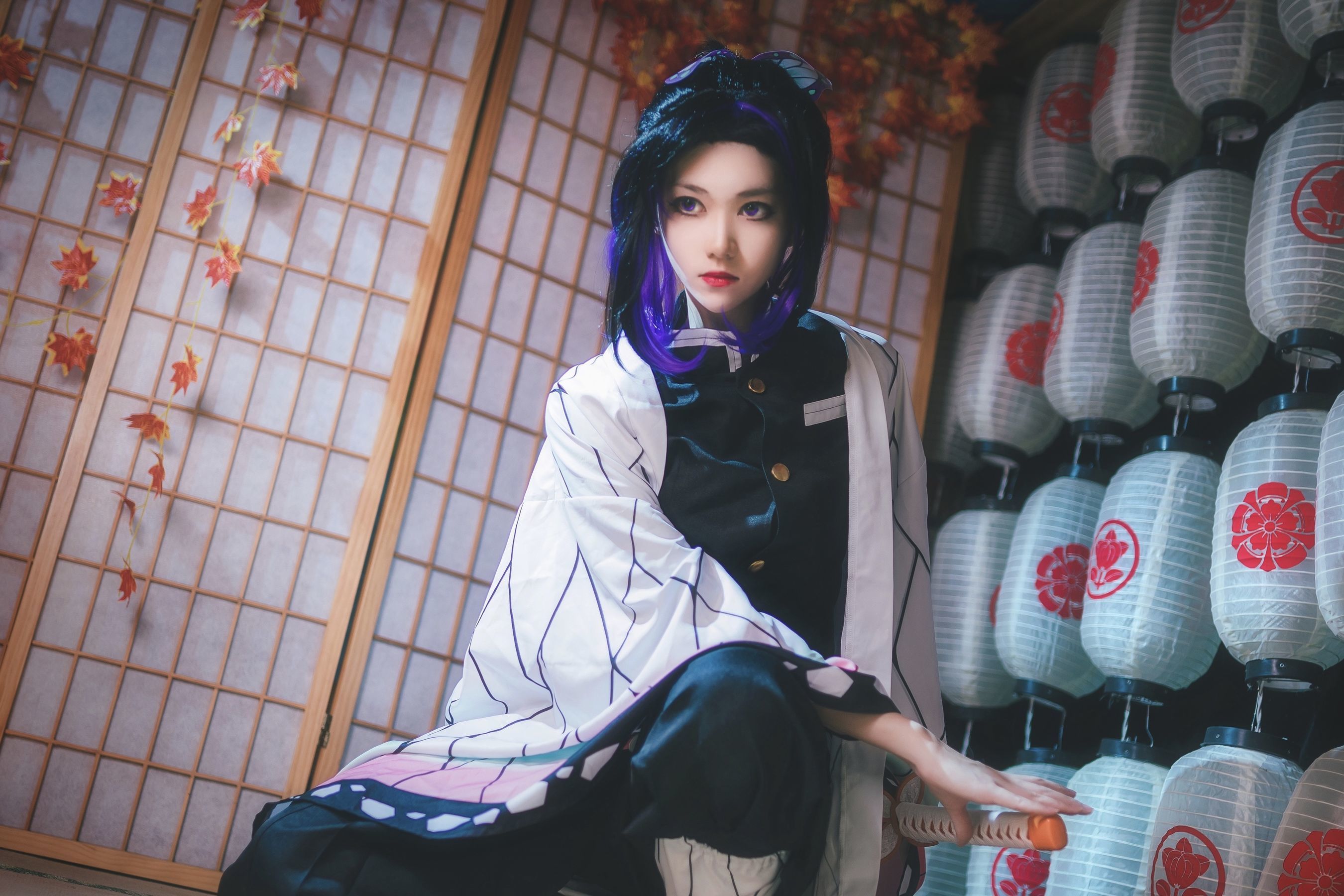 动漫博主南桃Momoko - 蝴蝶忍队服-图1