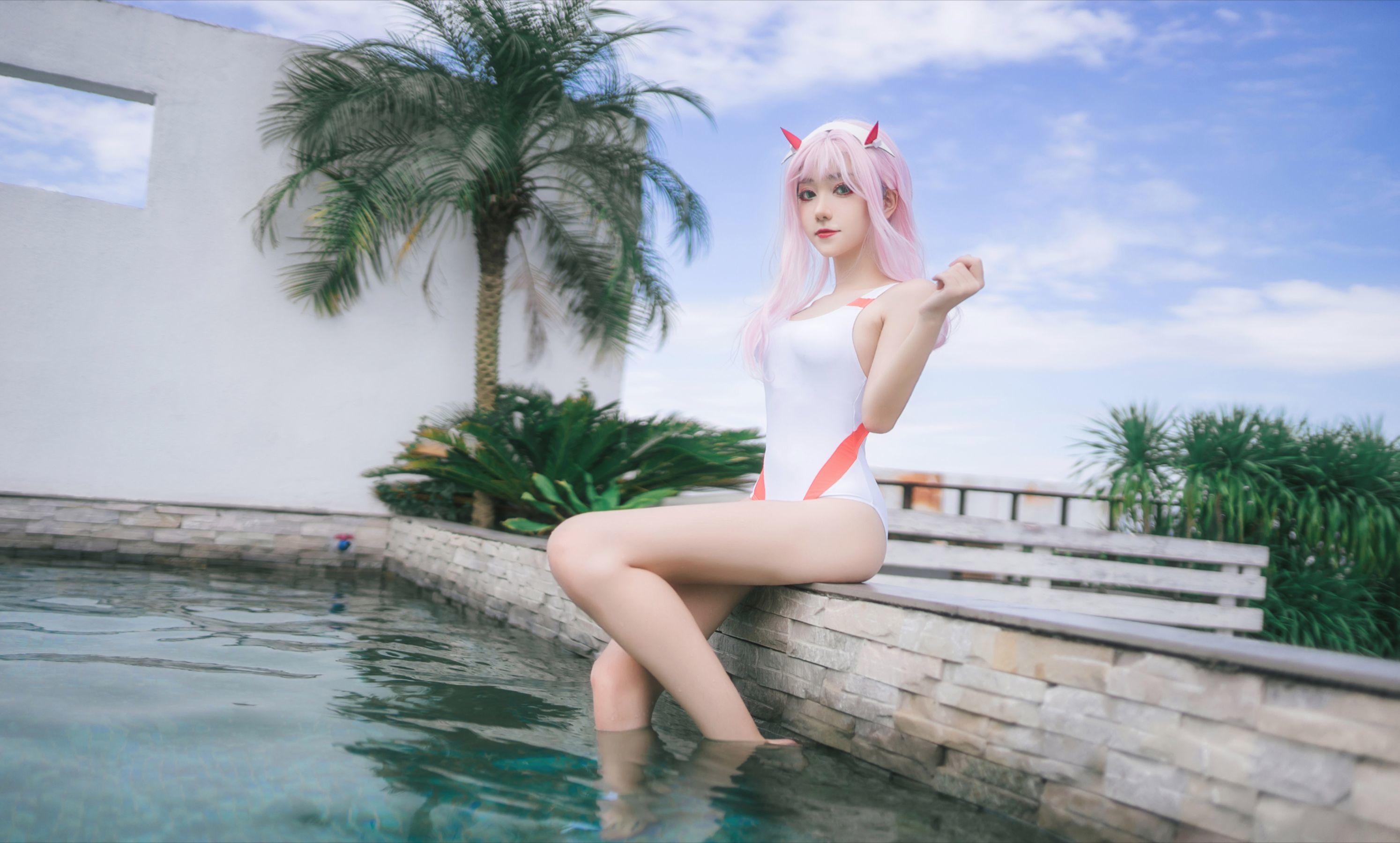 动漫博主南桃Momoko - 连体泳衣-图0