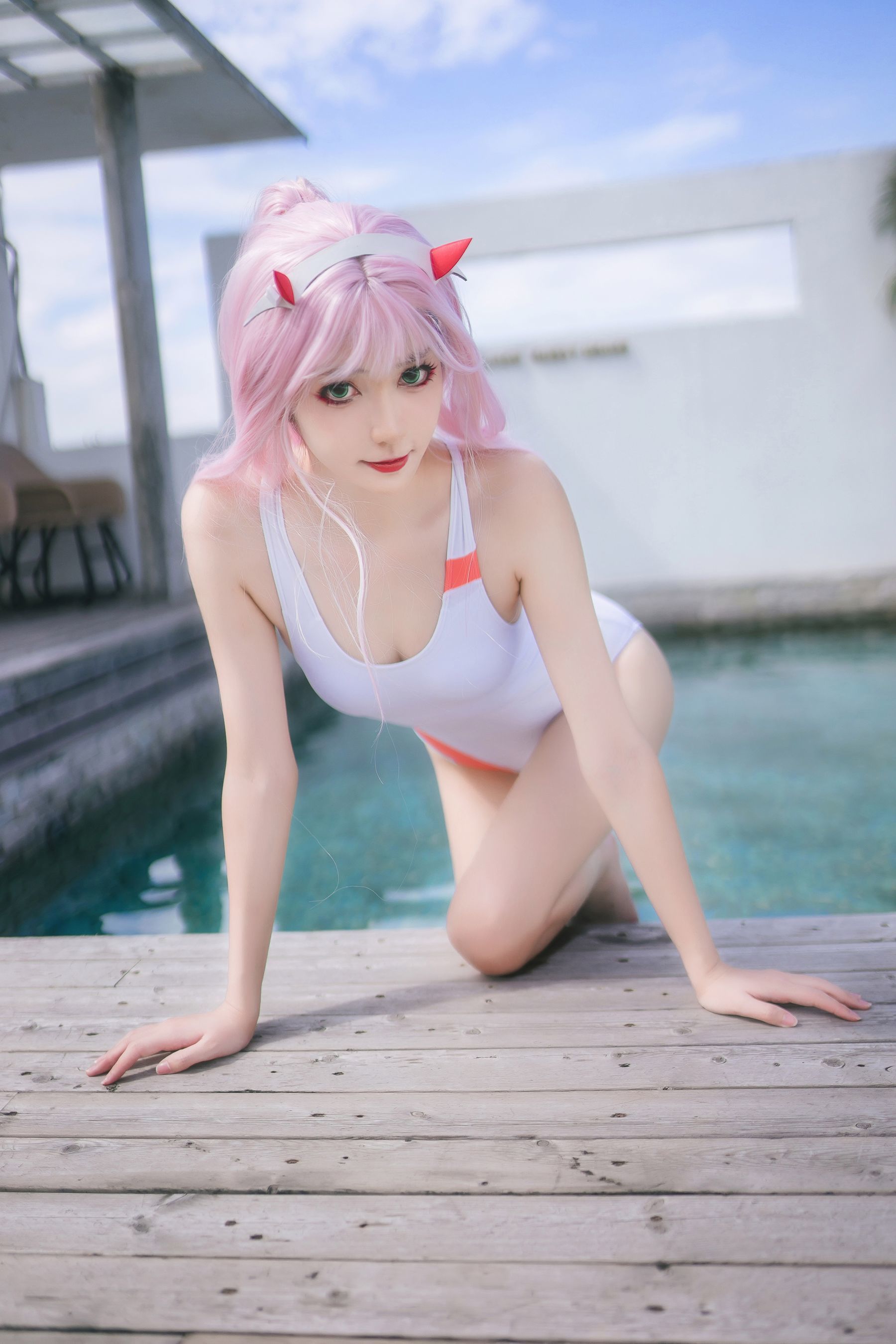 动漫博主南桃Momoko - 连体泳衣-图7