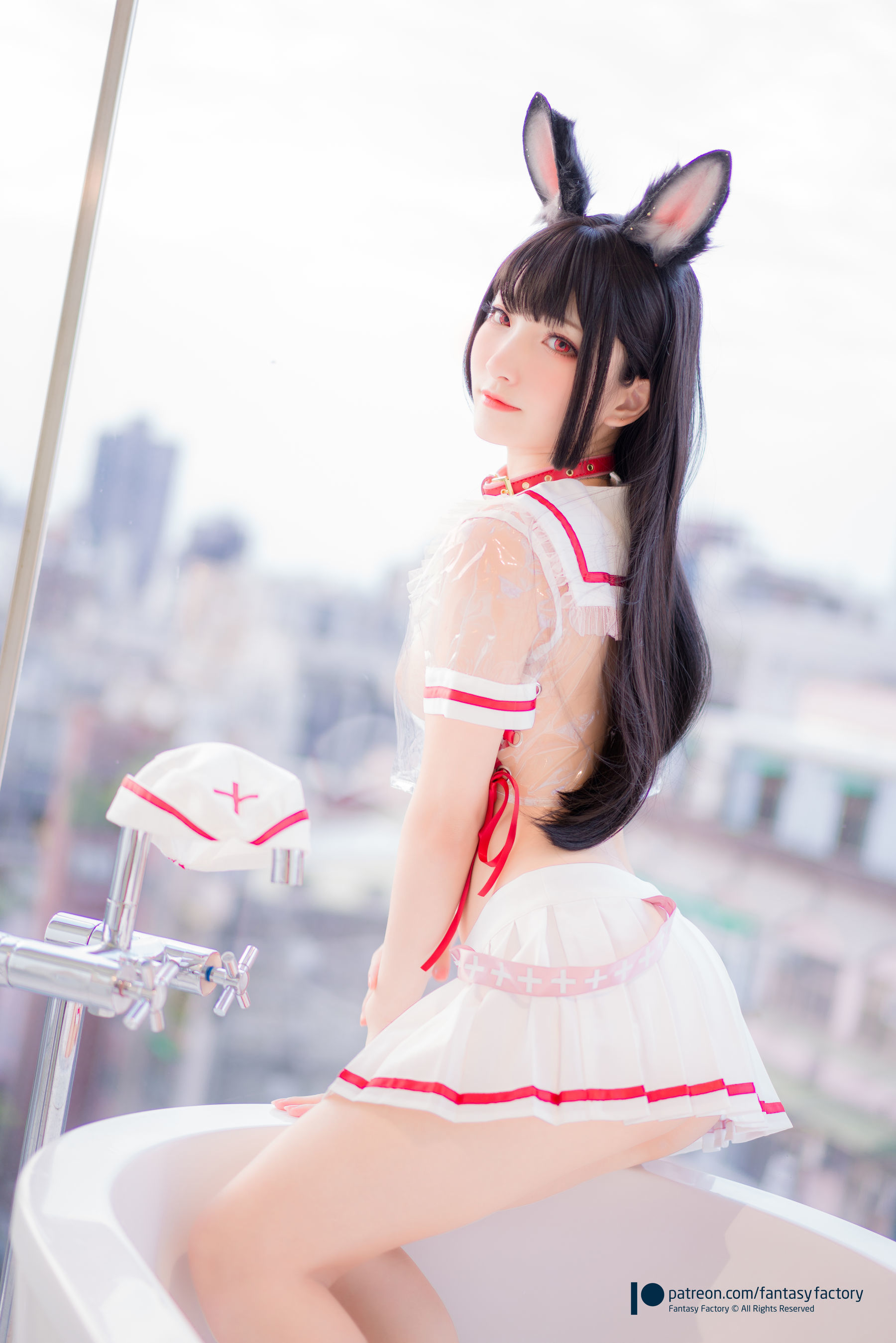 小丁 2020.04  女仆 情趣 兔耳-图49