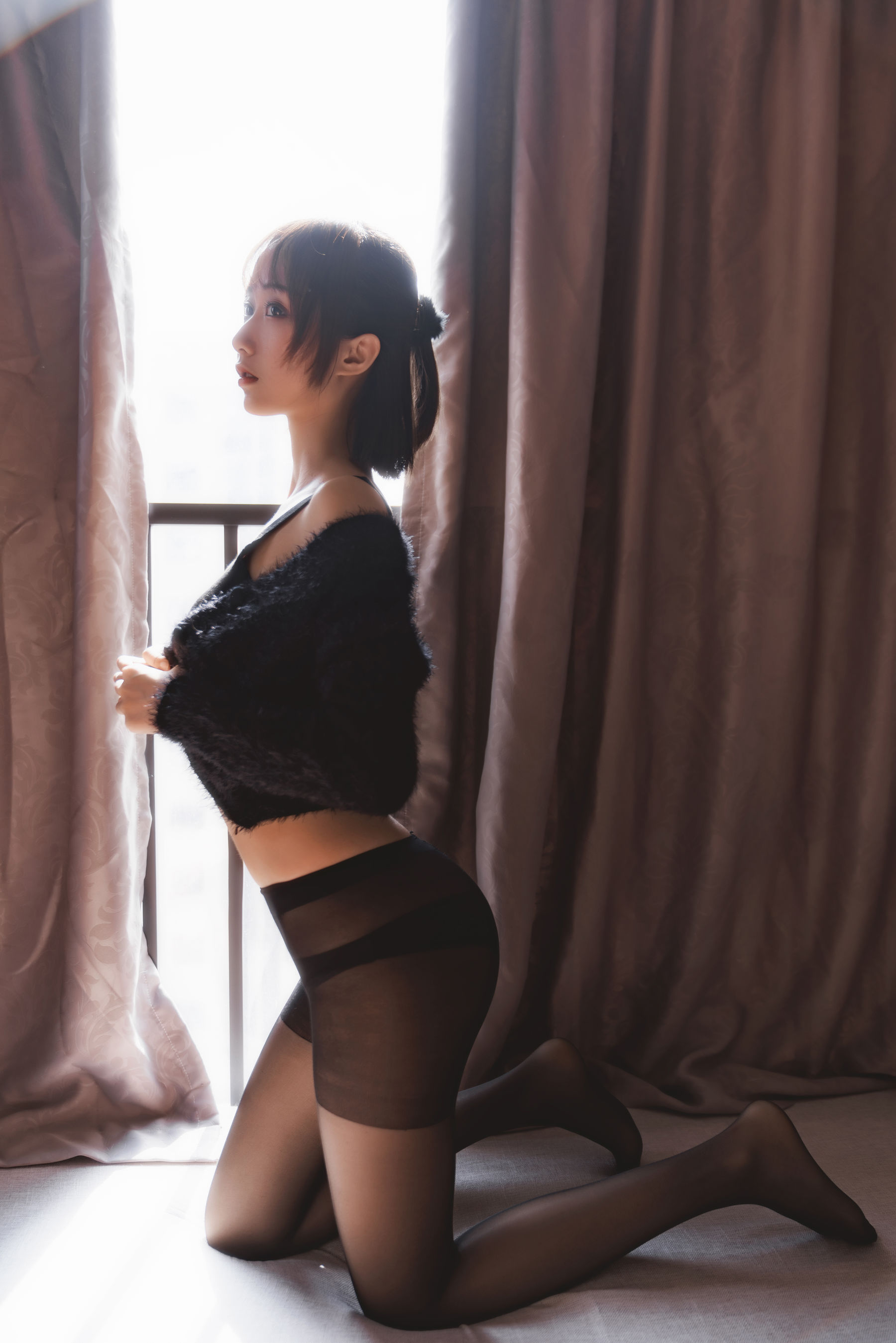 萌系小姐姐木绵绵OwO - 黑丝私房A-图0
