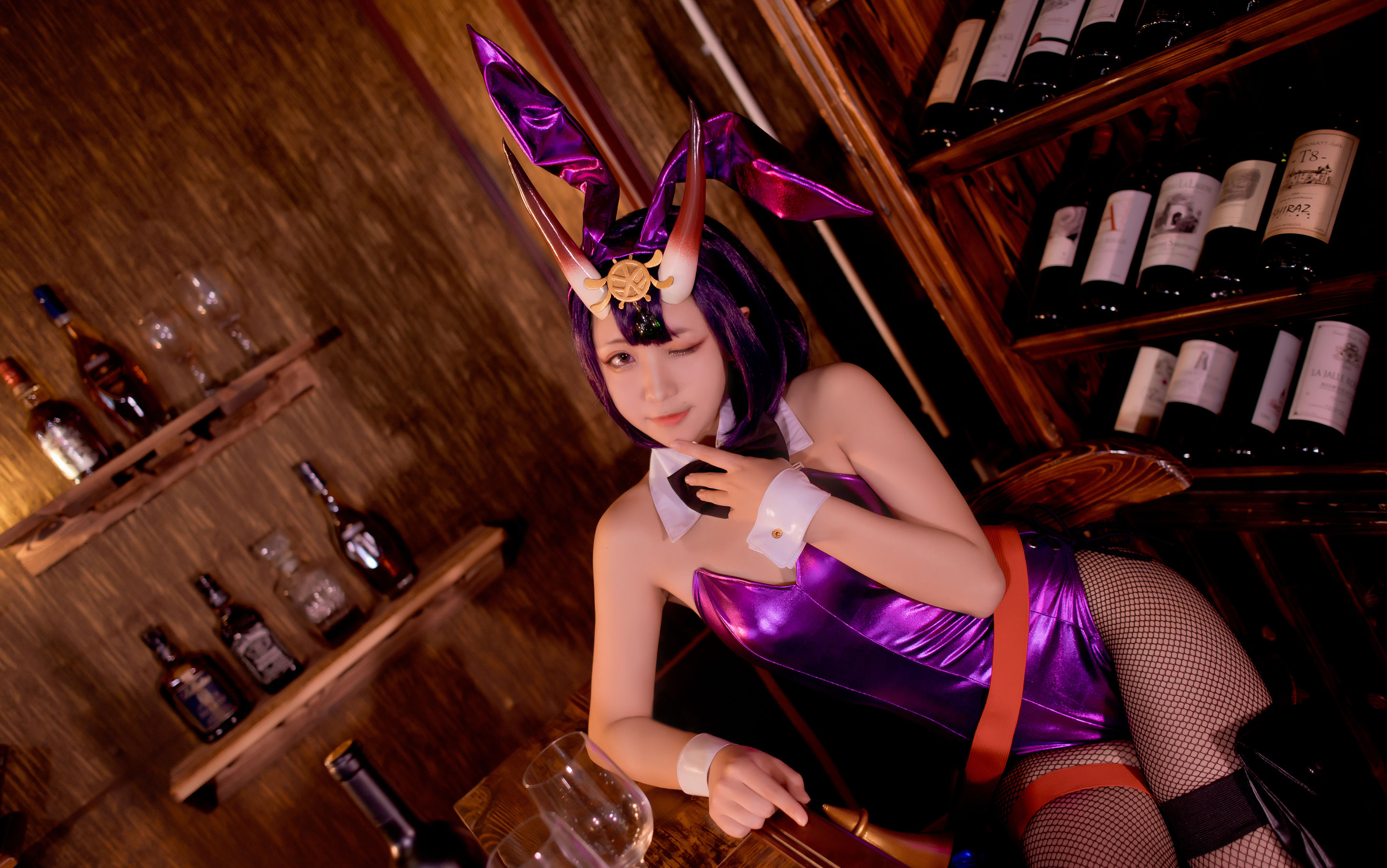 微博萌妹蓝小沂KiKi - 酒吞童子-图1