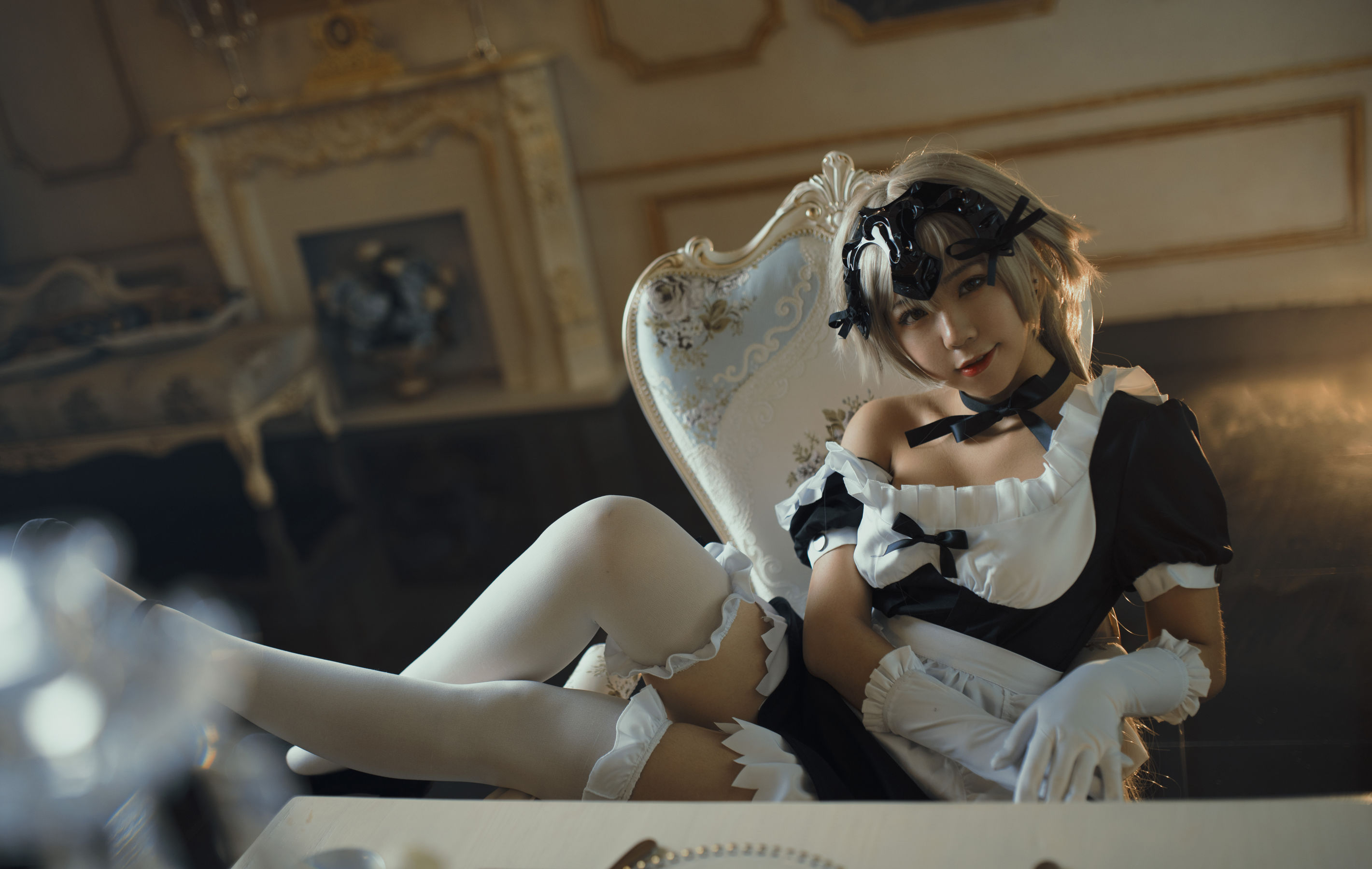 微博萌妹蓝小沂KiKi - 黑贞德女仆-图2