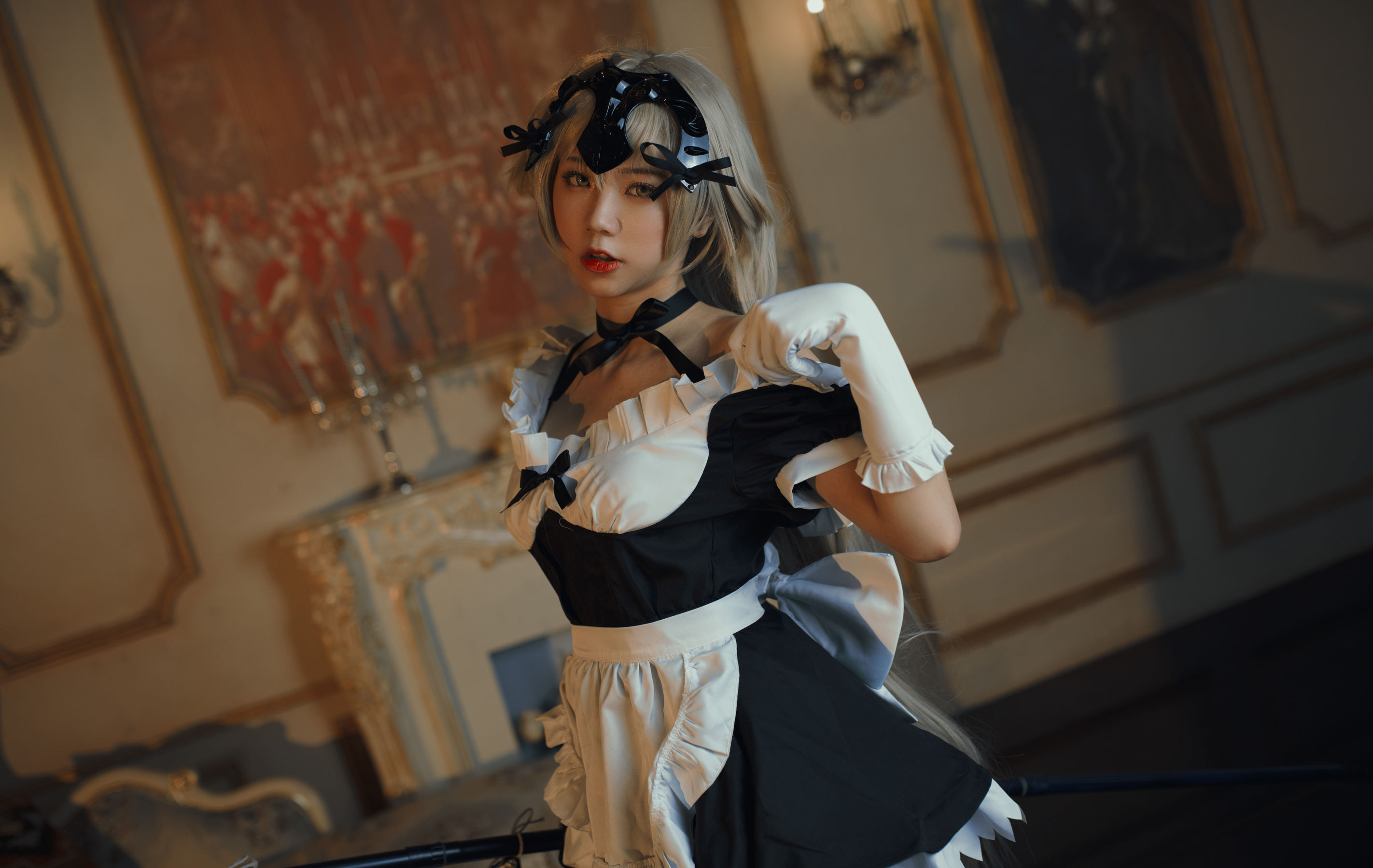 微博萌妹蓝小沂KiKi - 黑贞德女仆-图5