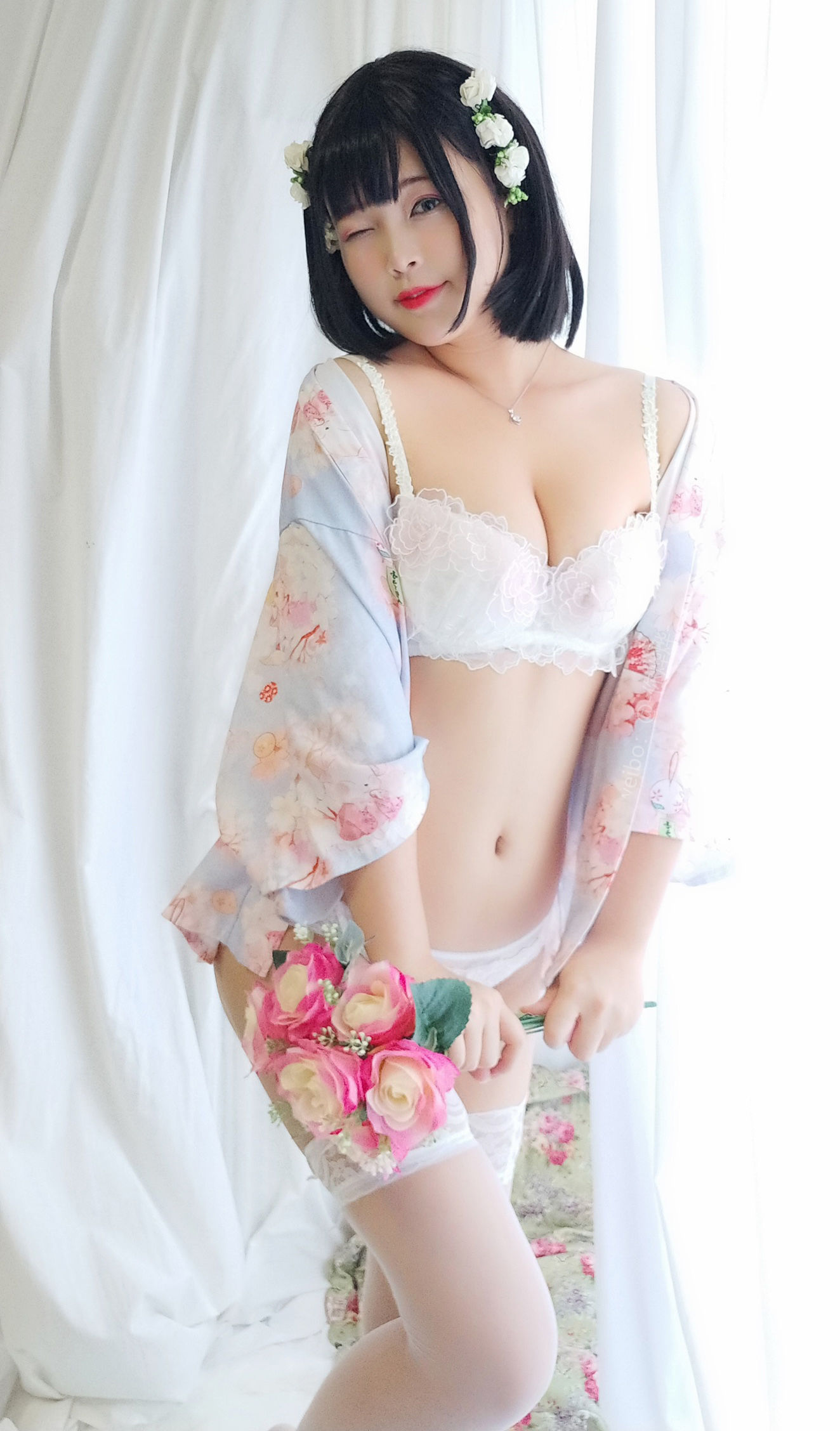 萌系小姐姐-白烨- - 花与酒与少女-图16