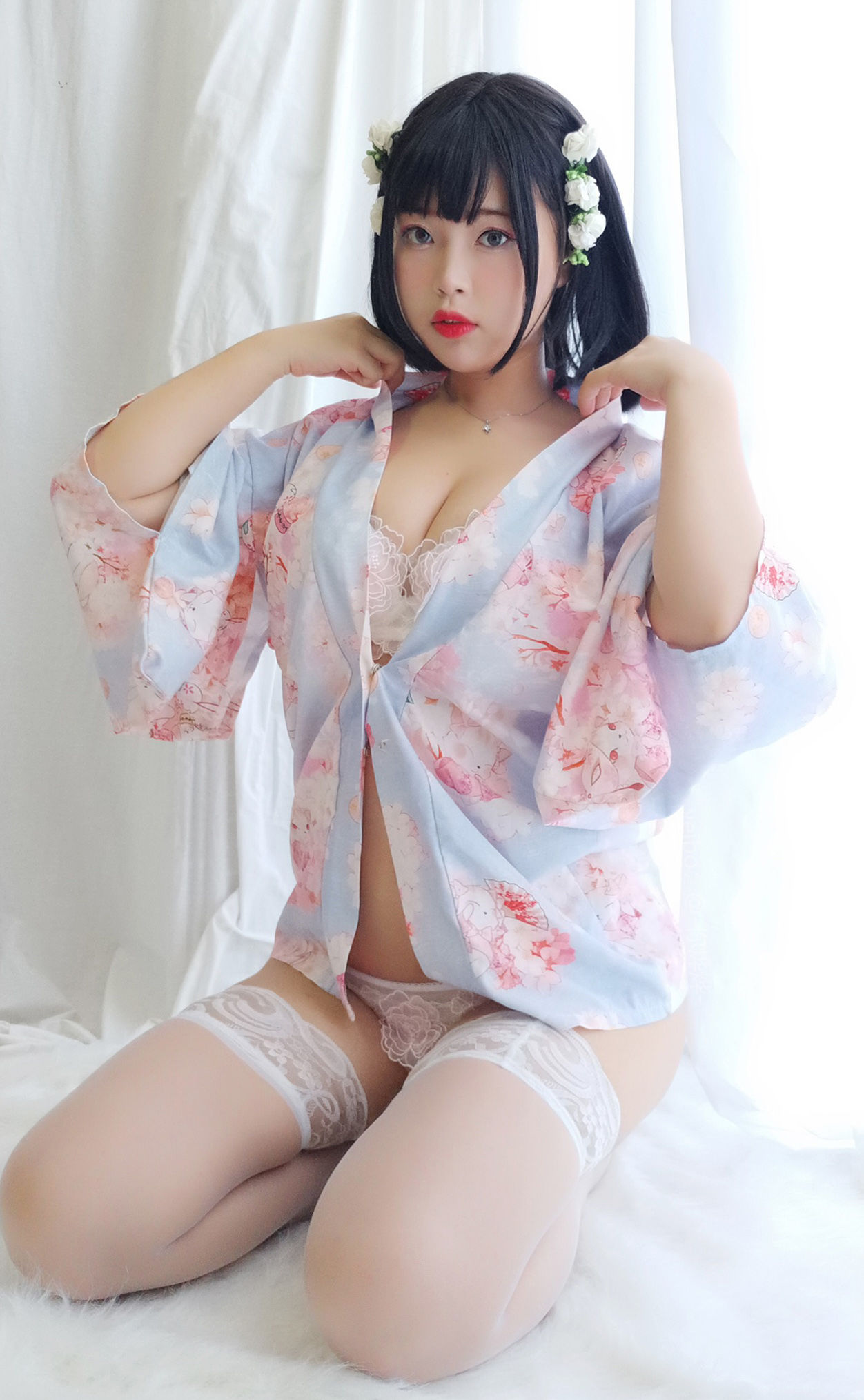 萌系小姐姐-白烨- - 花与酒与少女-图34