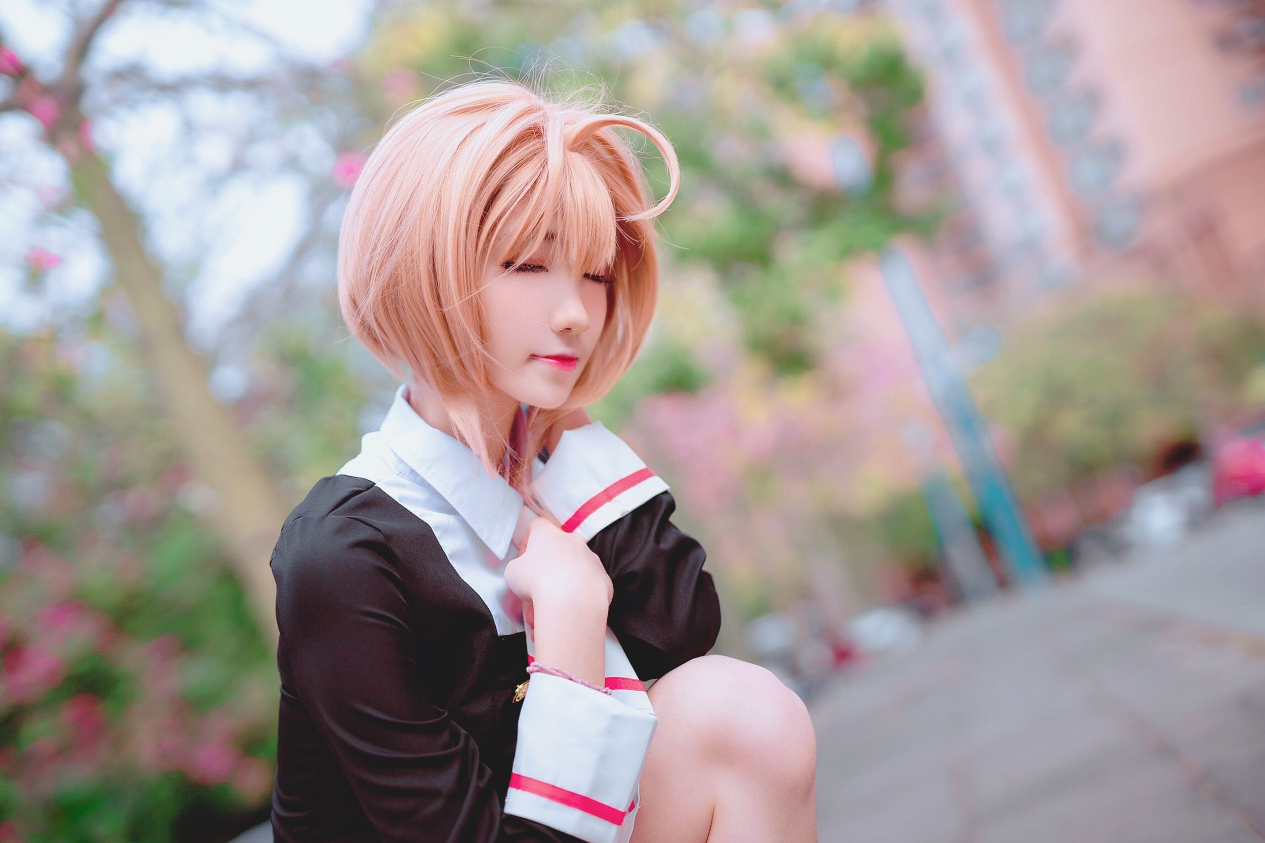 动漫博主南桃Momoko - 木之本樱制服-图0