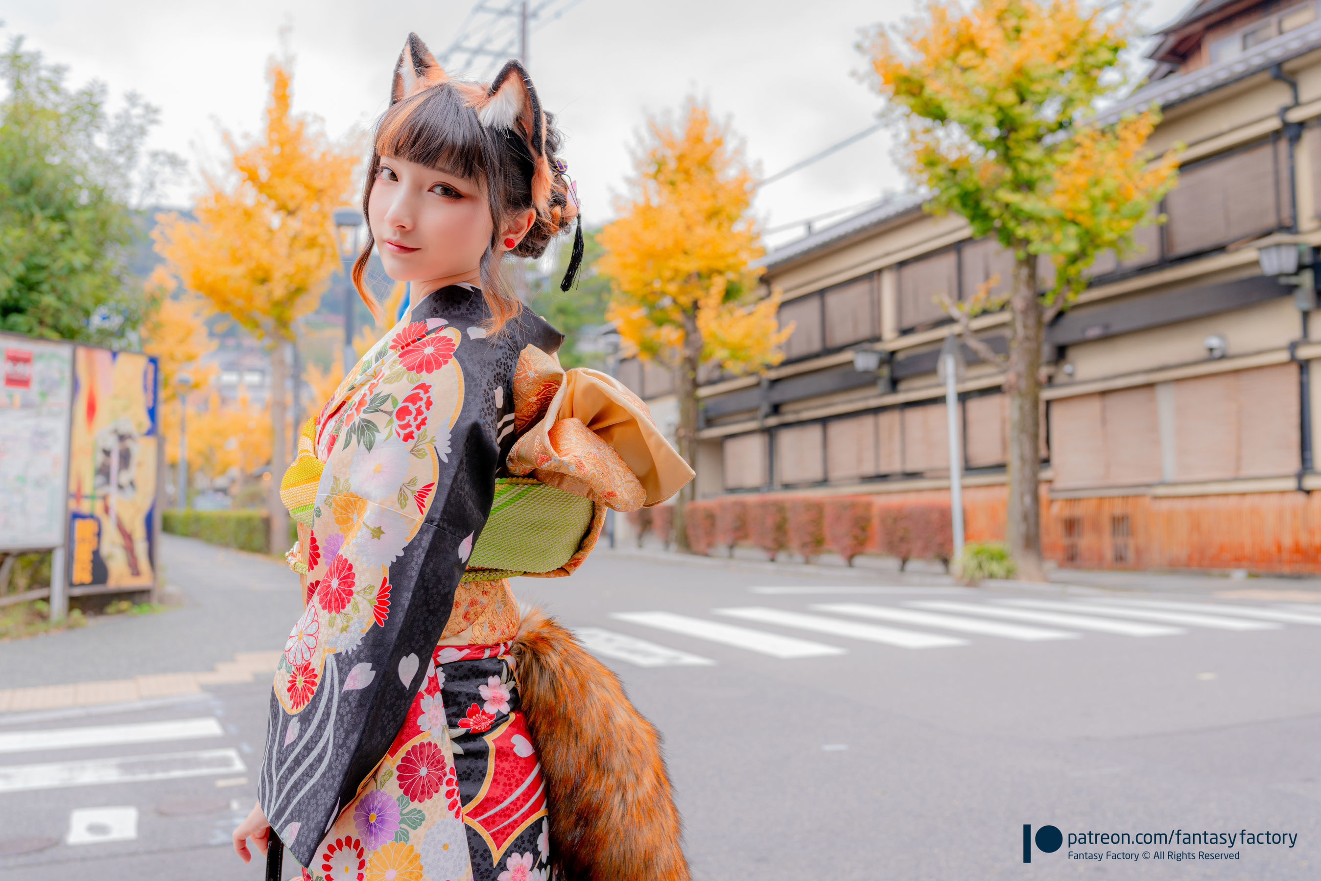 小丁Cosplay 2020.01  黑丝 和服 JK-图34