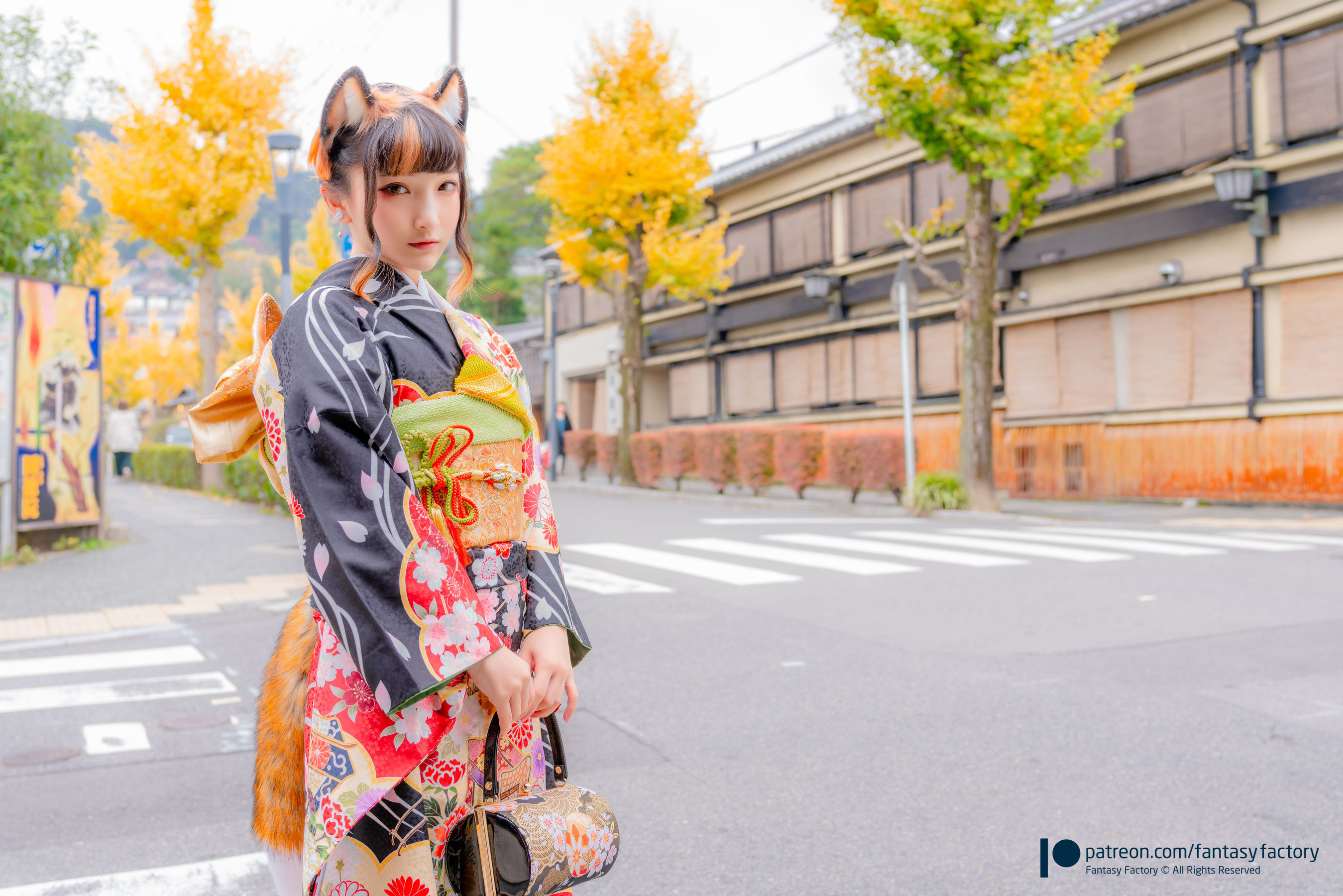 小丁Cosplay 2020.01  黑丝 和服 JK-图35