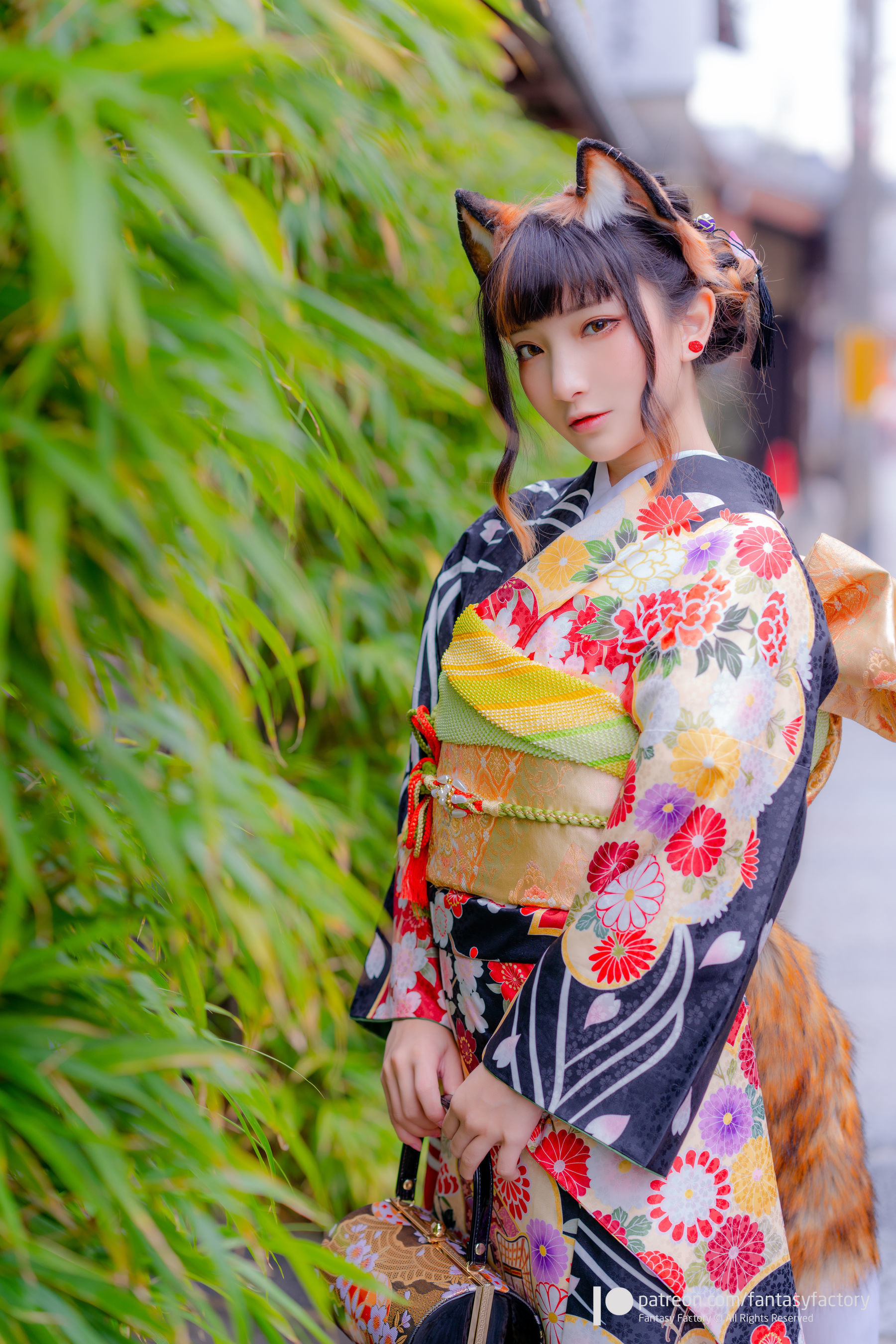 小丁Cosplay 2020.01  黑丝 和服 JK-图36